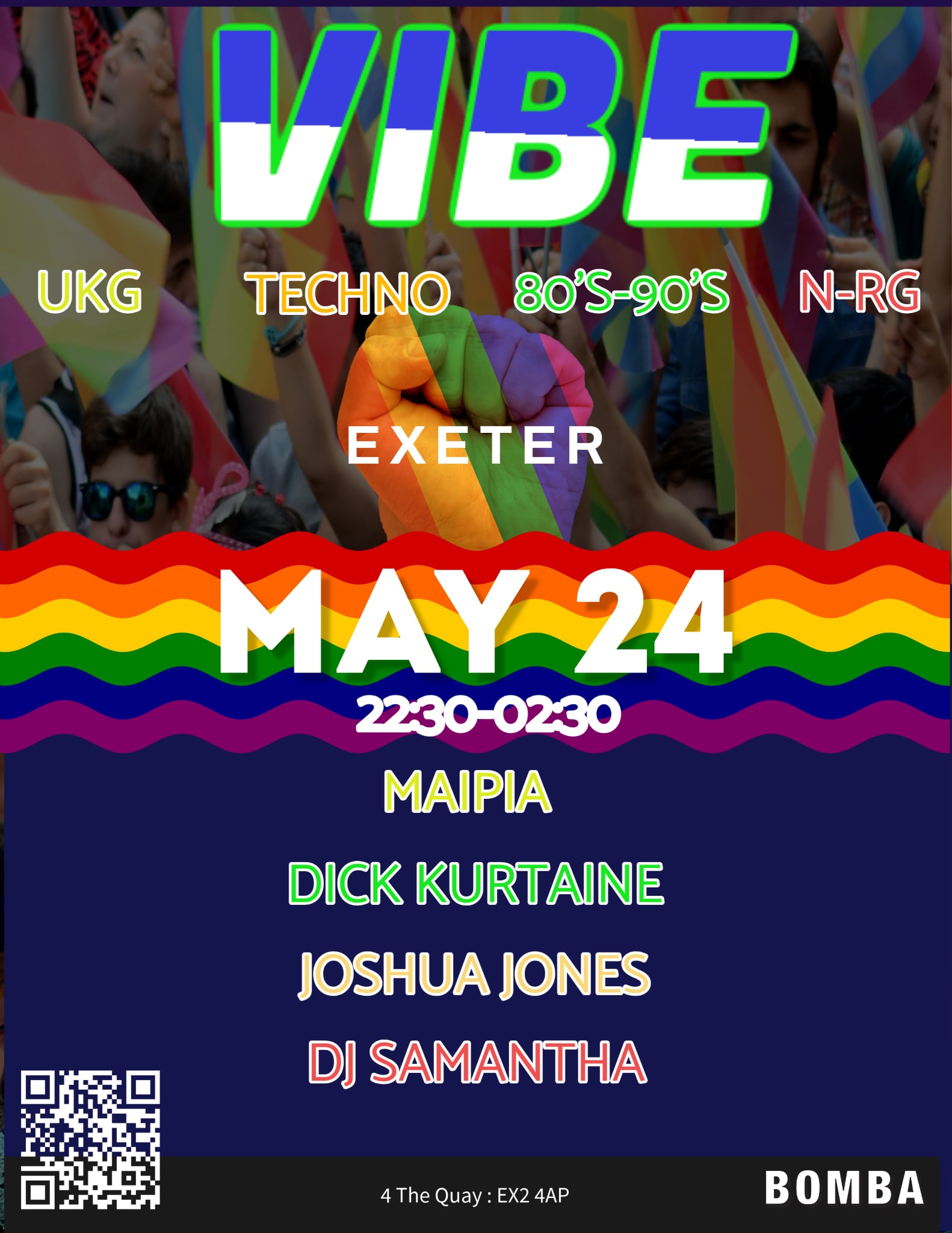 VIBE – LGBTQ+ – Sat 24 May – Bomba – Exeter