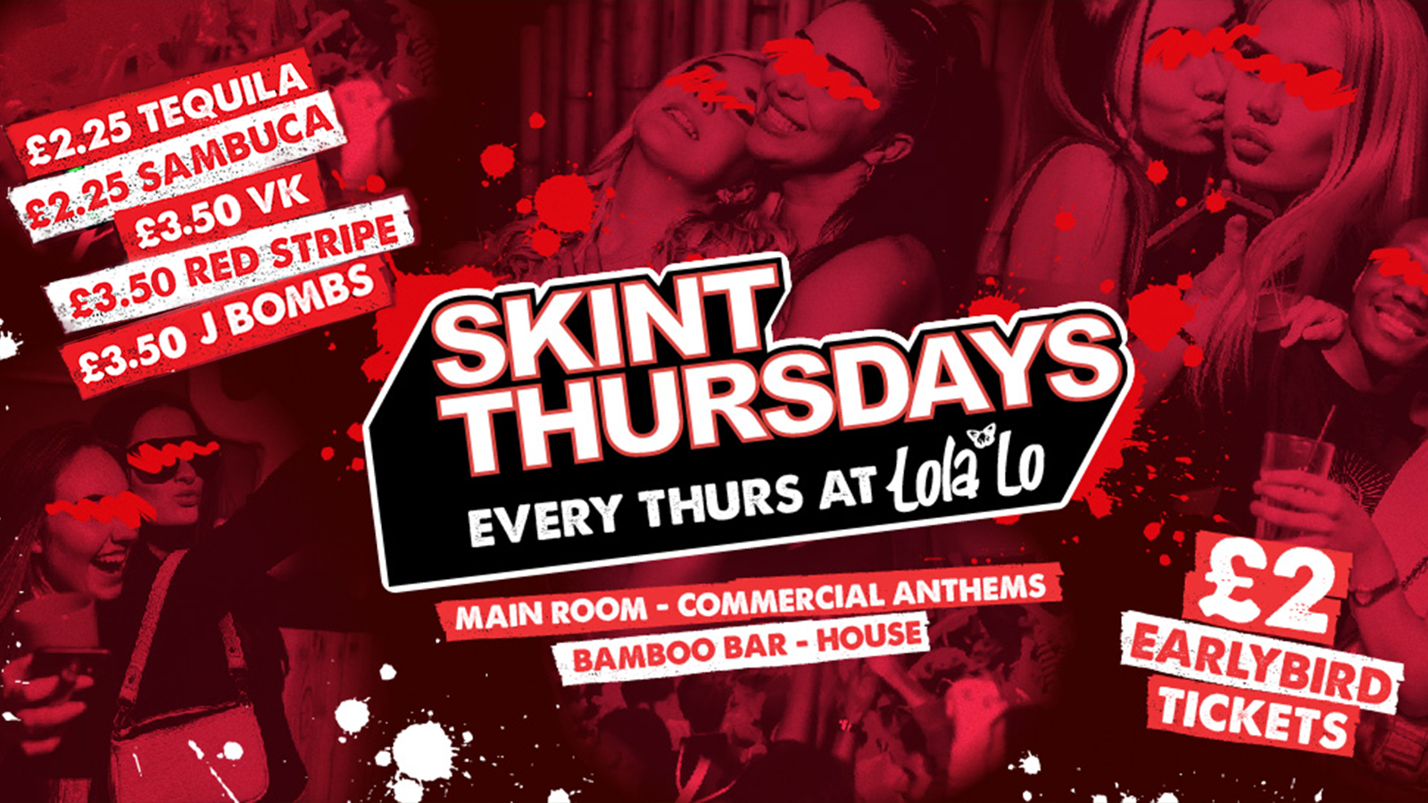 SKINT THURSDAYS – @ LOLA LO’S🏝️❤️