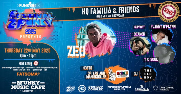 HQ Familia & Friends Open Mic & Showcase @ Festival2Funky 2025