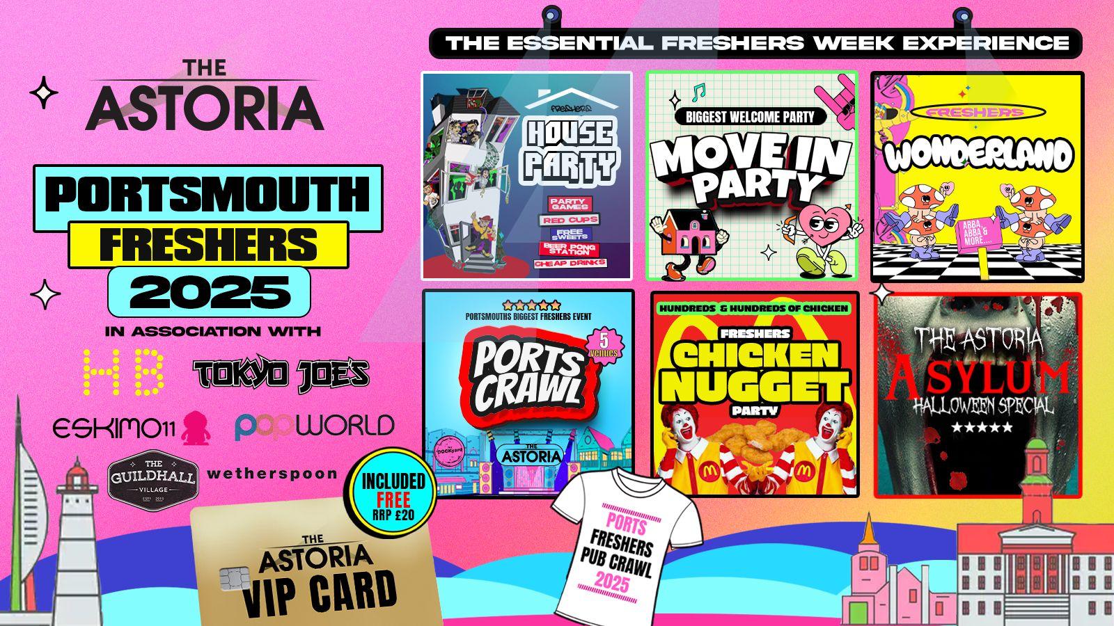 PORTSMOUTH FRESHERS WELCOME WEEK 2025🎓⚡ Free T-Shirt 👕 & VIP Gold Card with Every Ticket! 🎟