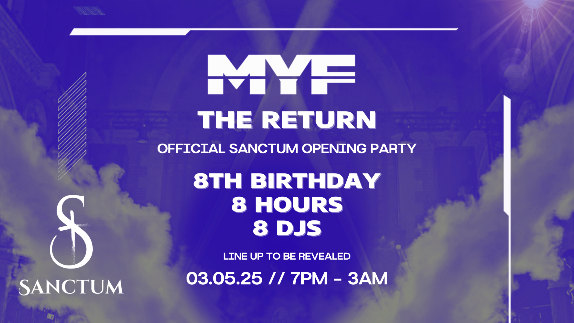MYF- THE RETURN (BANK HOLIDAY SATURDAY)