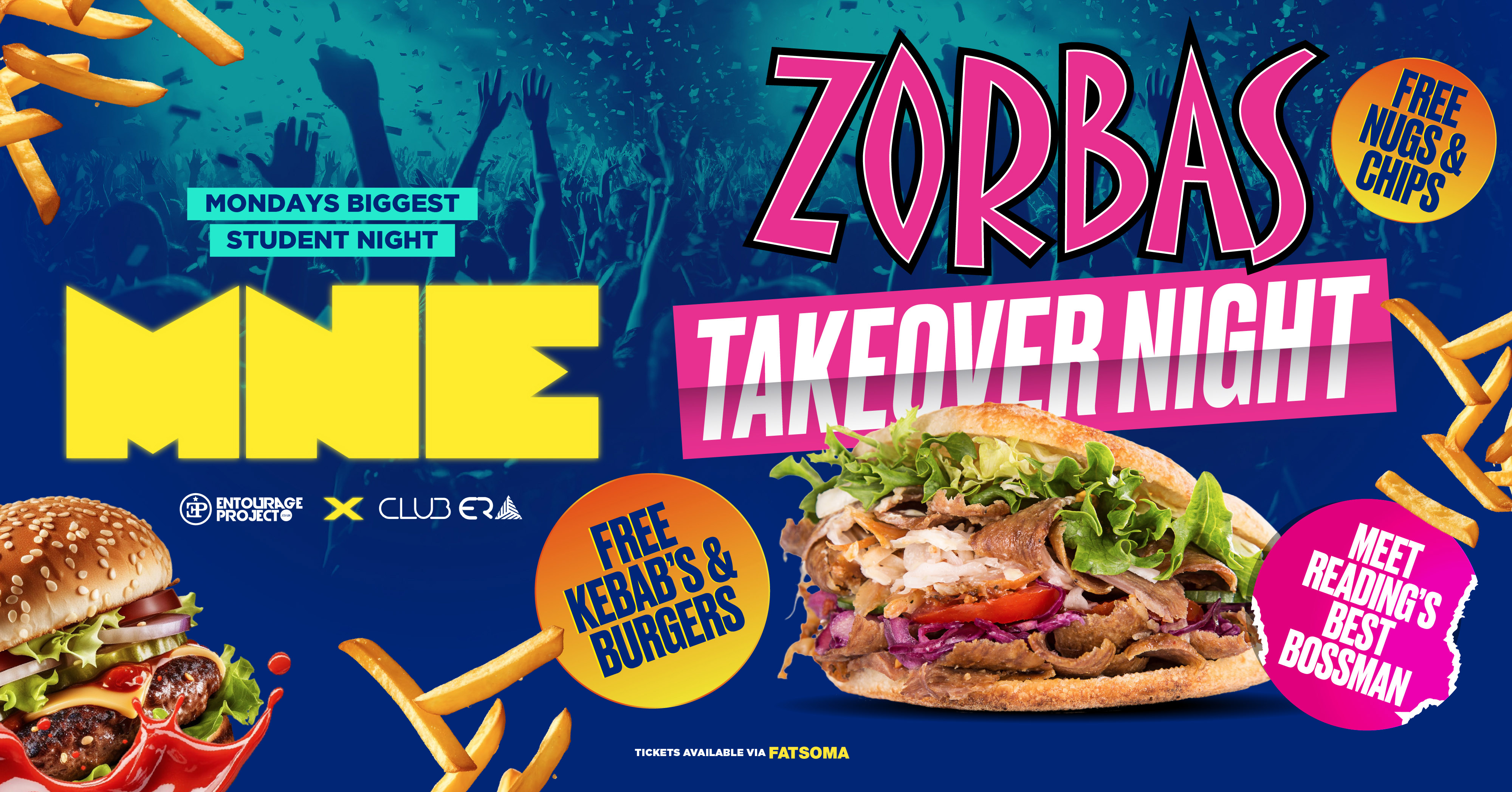 MNE – ZORBA’S TAKEOVER NIGHT🍟🌯 💛