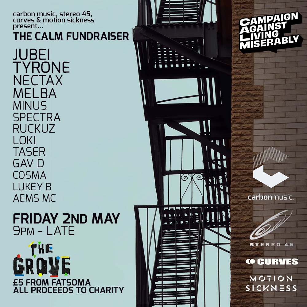 CARBON MUSIC / CURVES / MOTION SICKNESS presents CALM FUNDRAISER