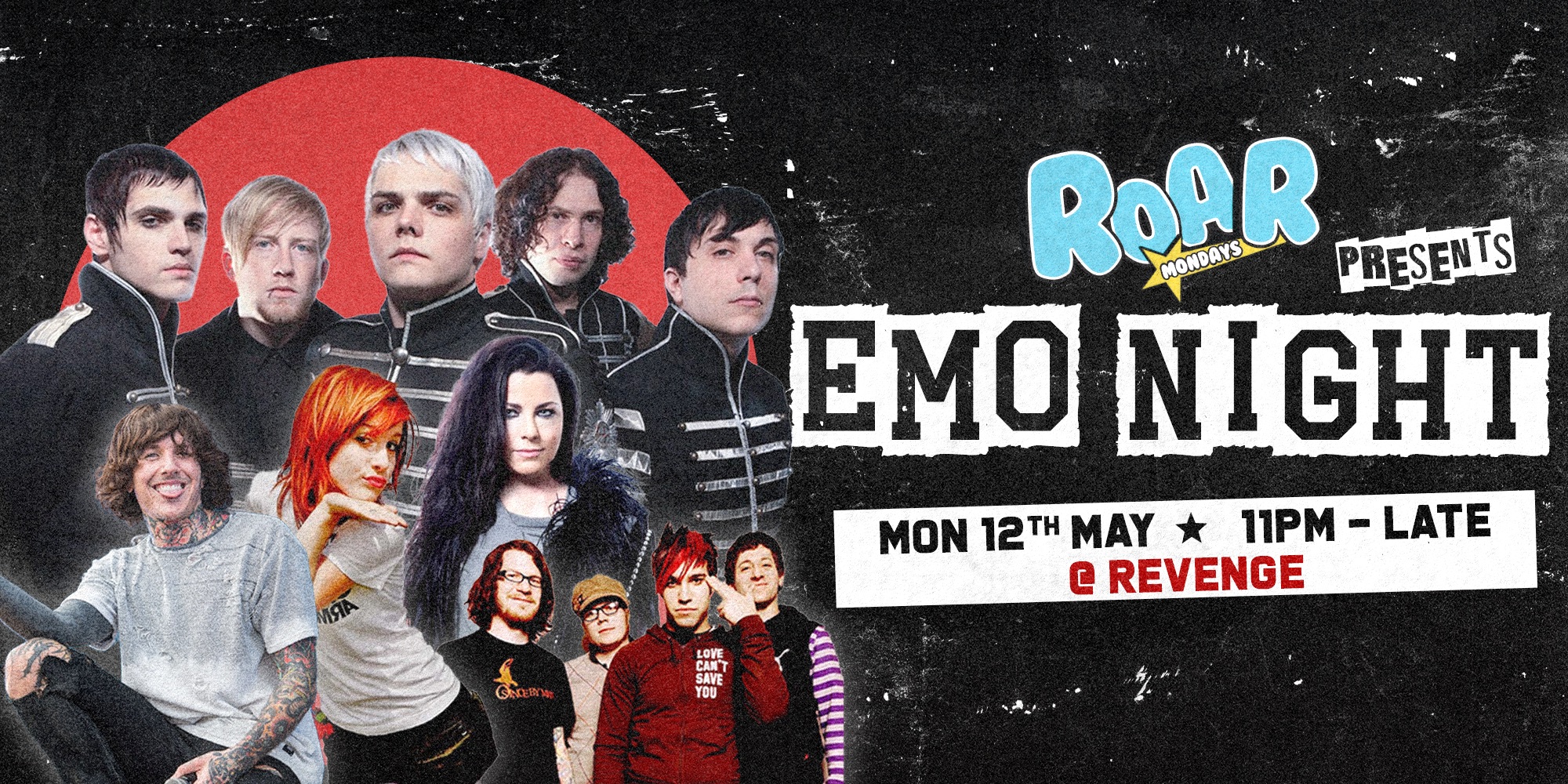 ROAR: Emo Night – Mondays @ Revenge