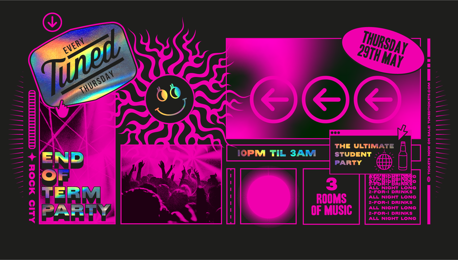 Tuned – End Of Term Party – Nottingham’s Biggest Student Night – 2-4-1 Drinks All Night Long – (inc Silent Disco In Beta Room) 29/05/25
