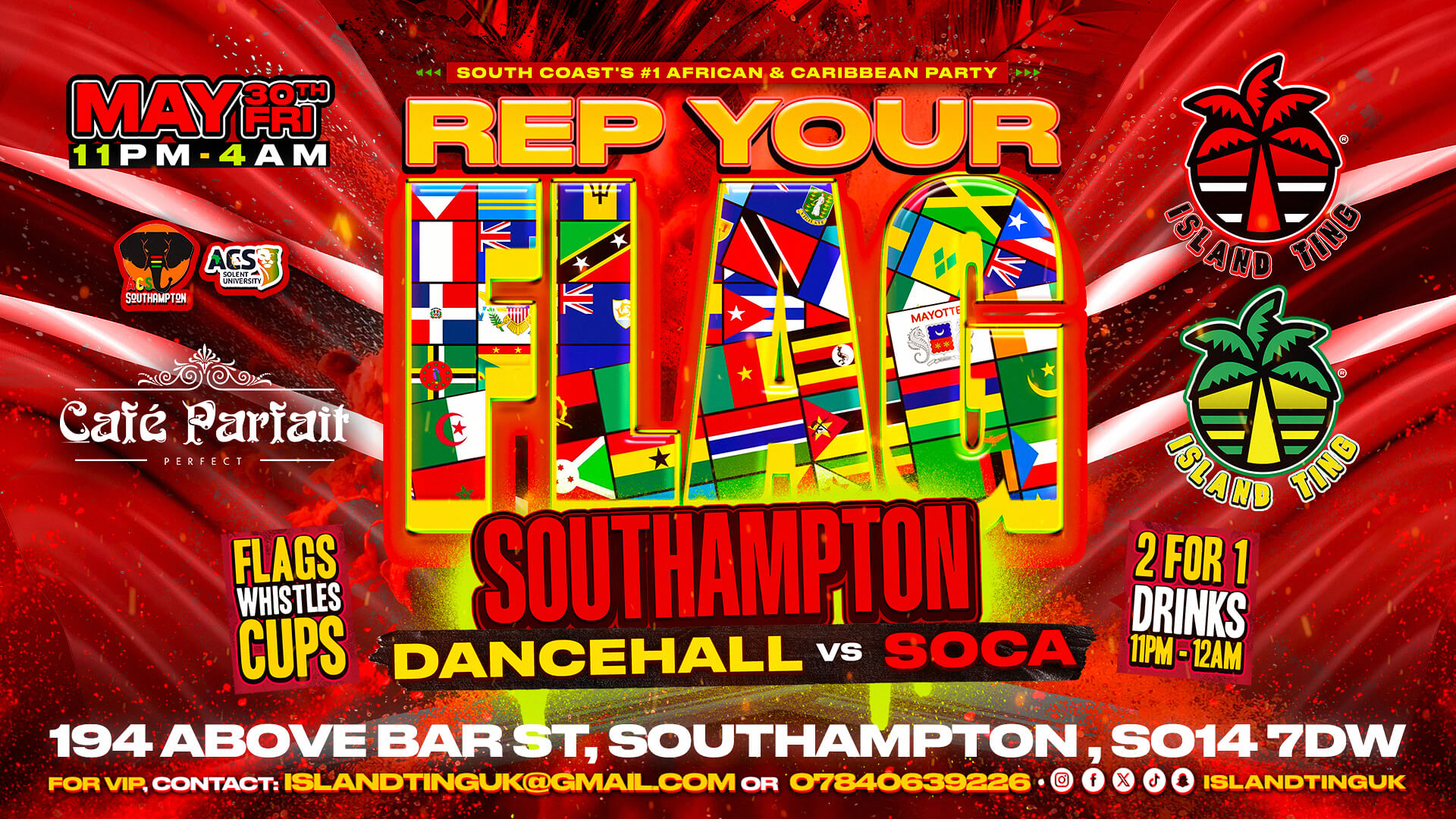 Rep Your Flag Southampton (Dancehall vs Soca) 🌴 Island Ting 🔥 SELL OUT WARNING ⚠️