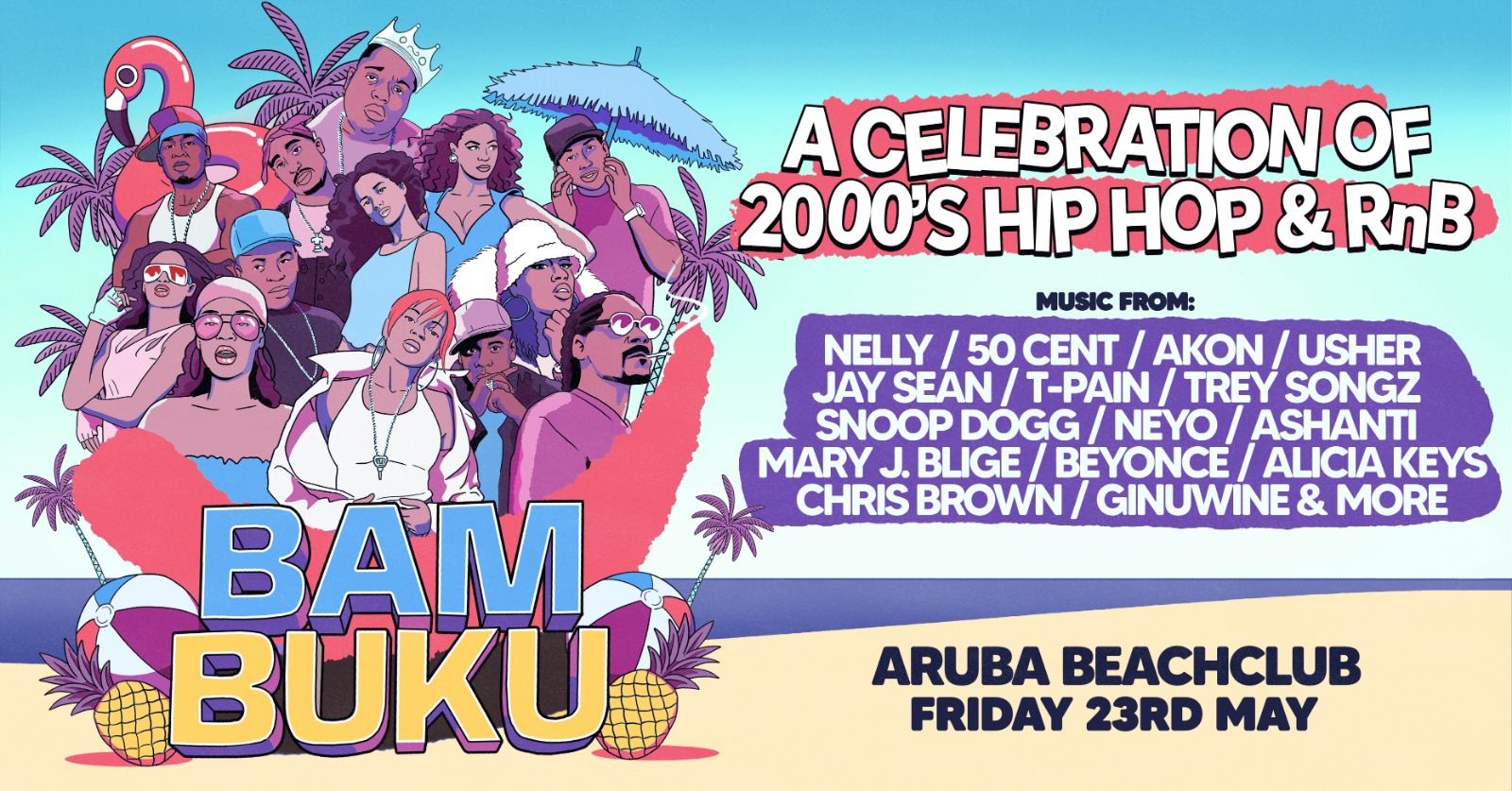 BAMBUKU – Bournemouth’s BIGGEST 00’s RnB Throwback Party @Aruba