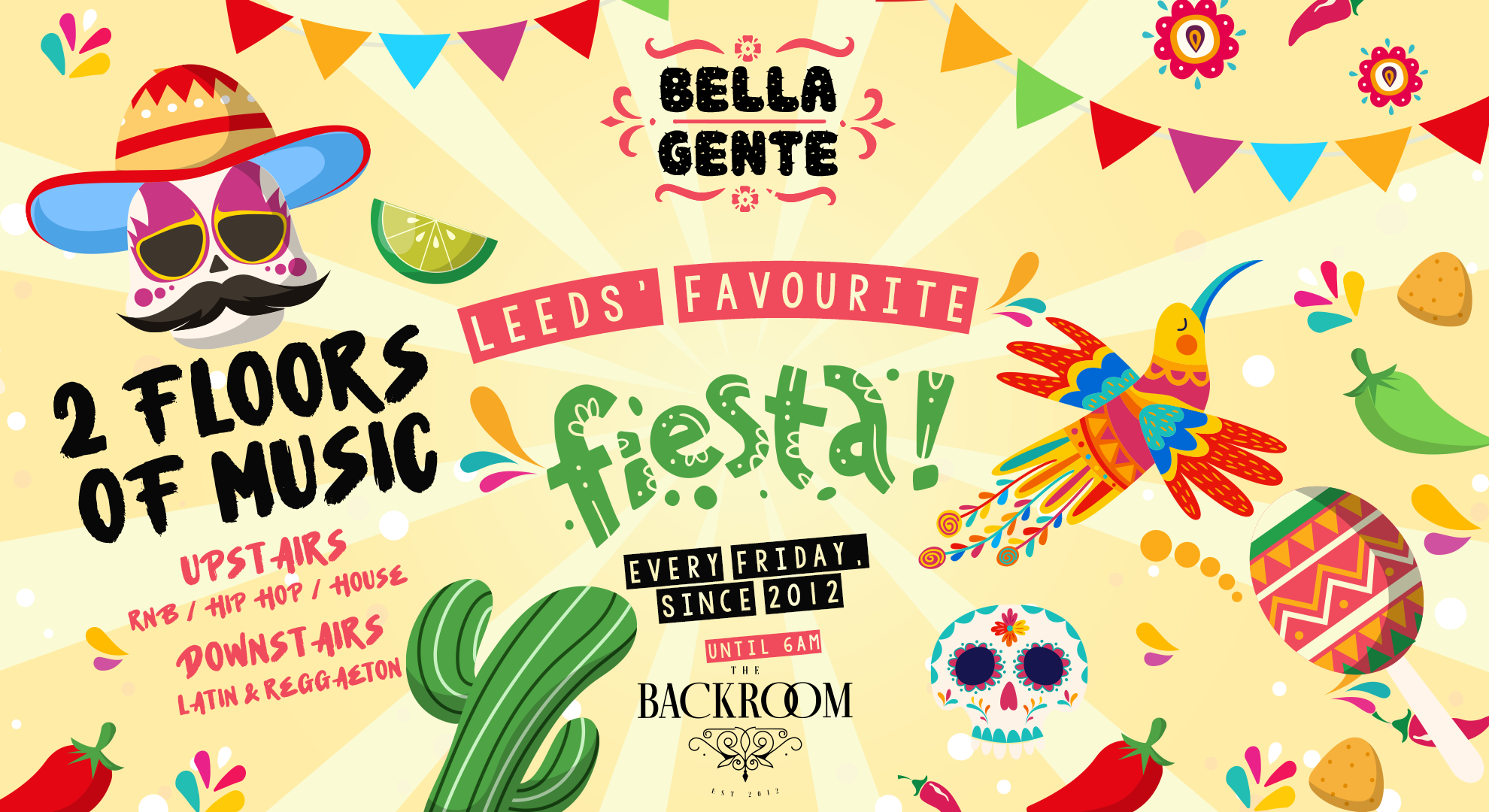 💃 La Fiesta | Bella Gente :: Reggaeton vs RnB & Hip Hop @ The Backroom | Friday 20th June