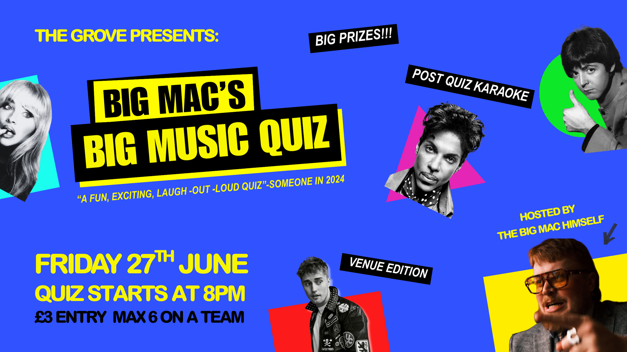 BIG MAC’S BIG MUSIC QUIZ – VENUE EDITION