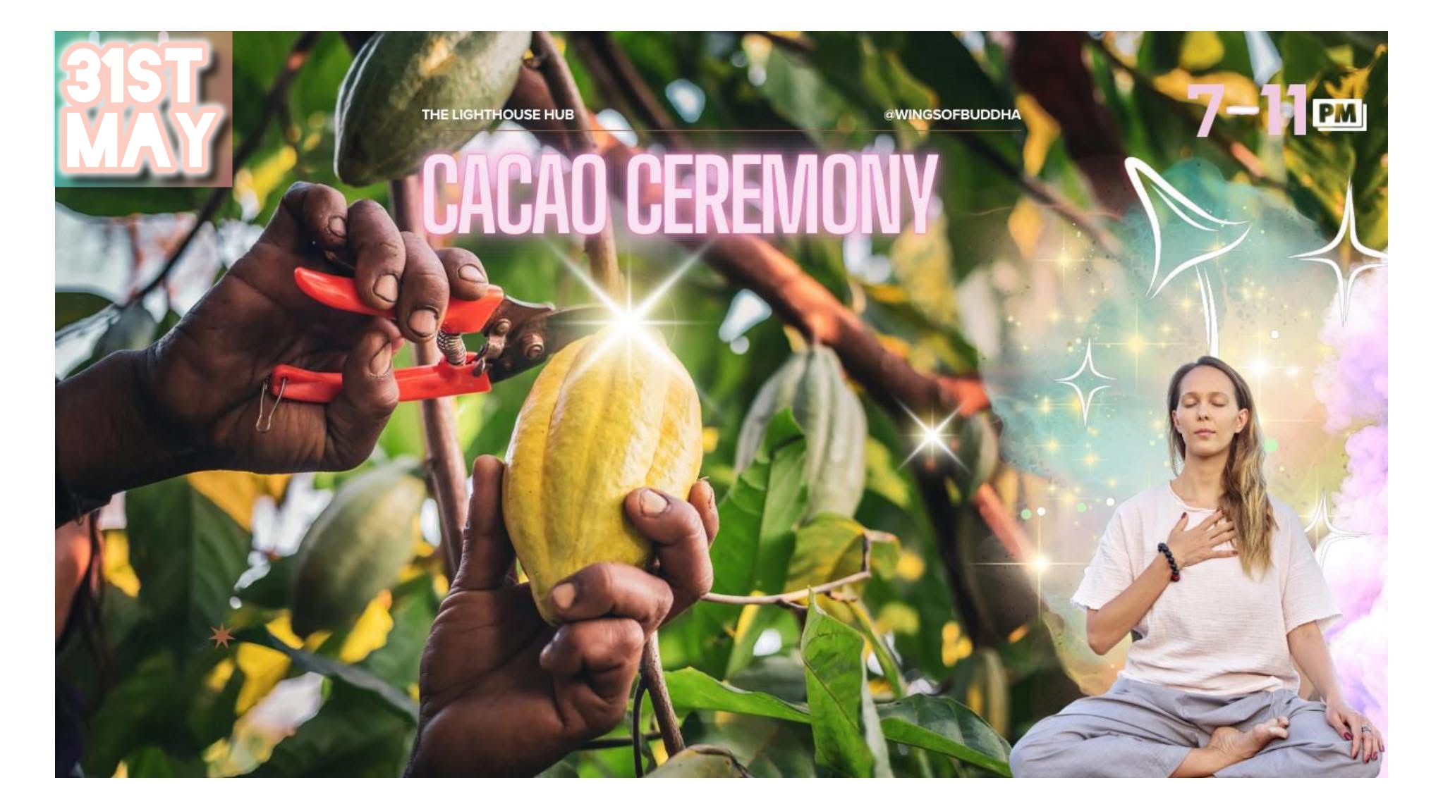 Sacred Blue Lotus Cacao Ceremony (Saturday 31st May) @ The Lighthouse Hub