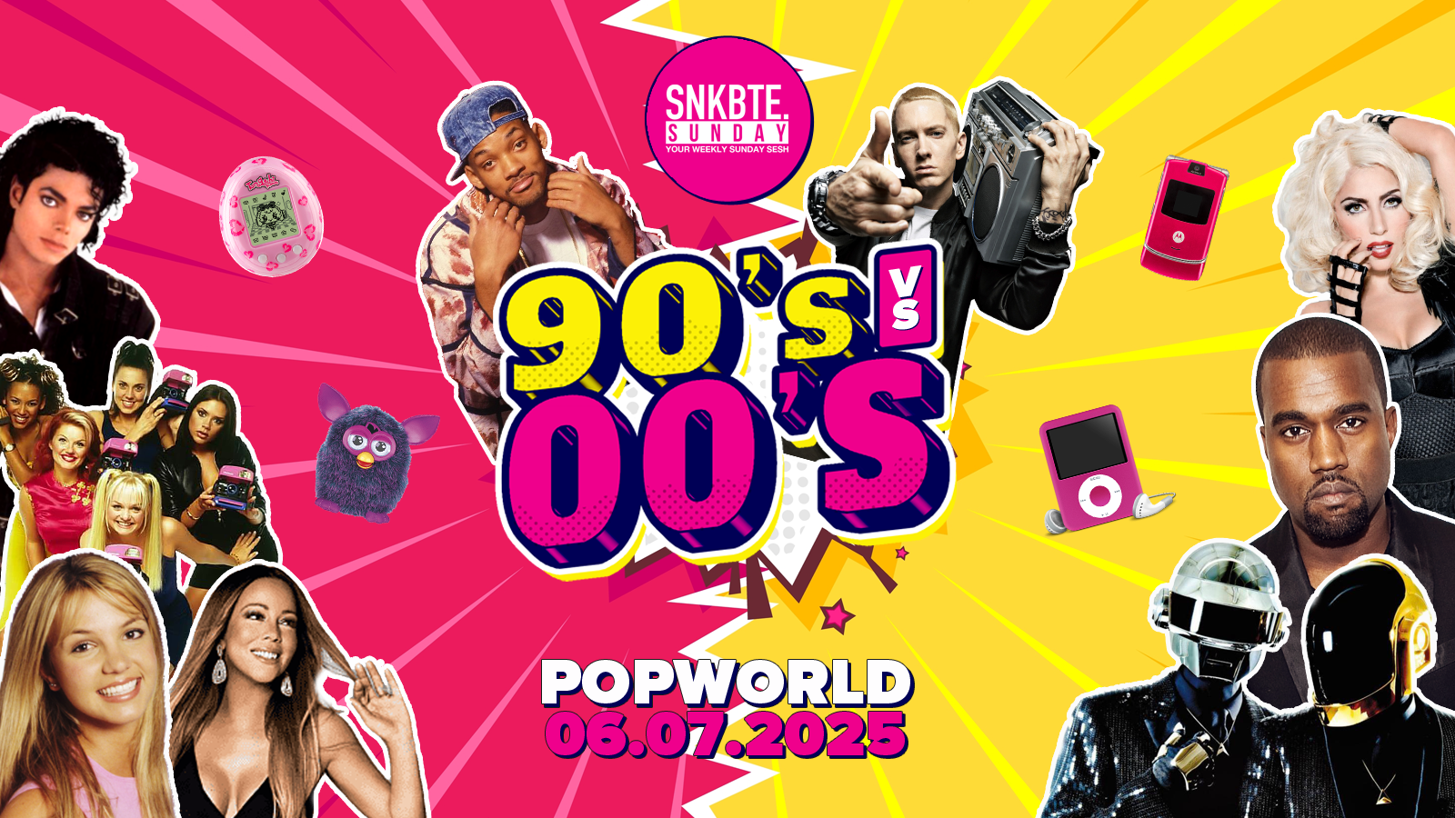 Snakebite Sundays @Popworld // 90’s vs 00’s Takeover