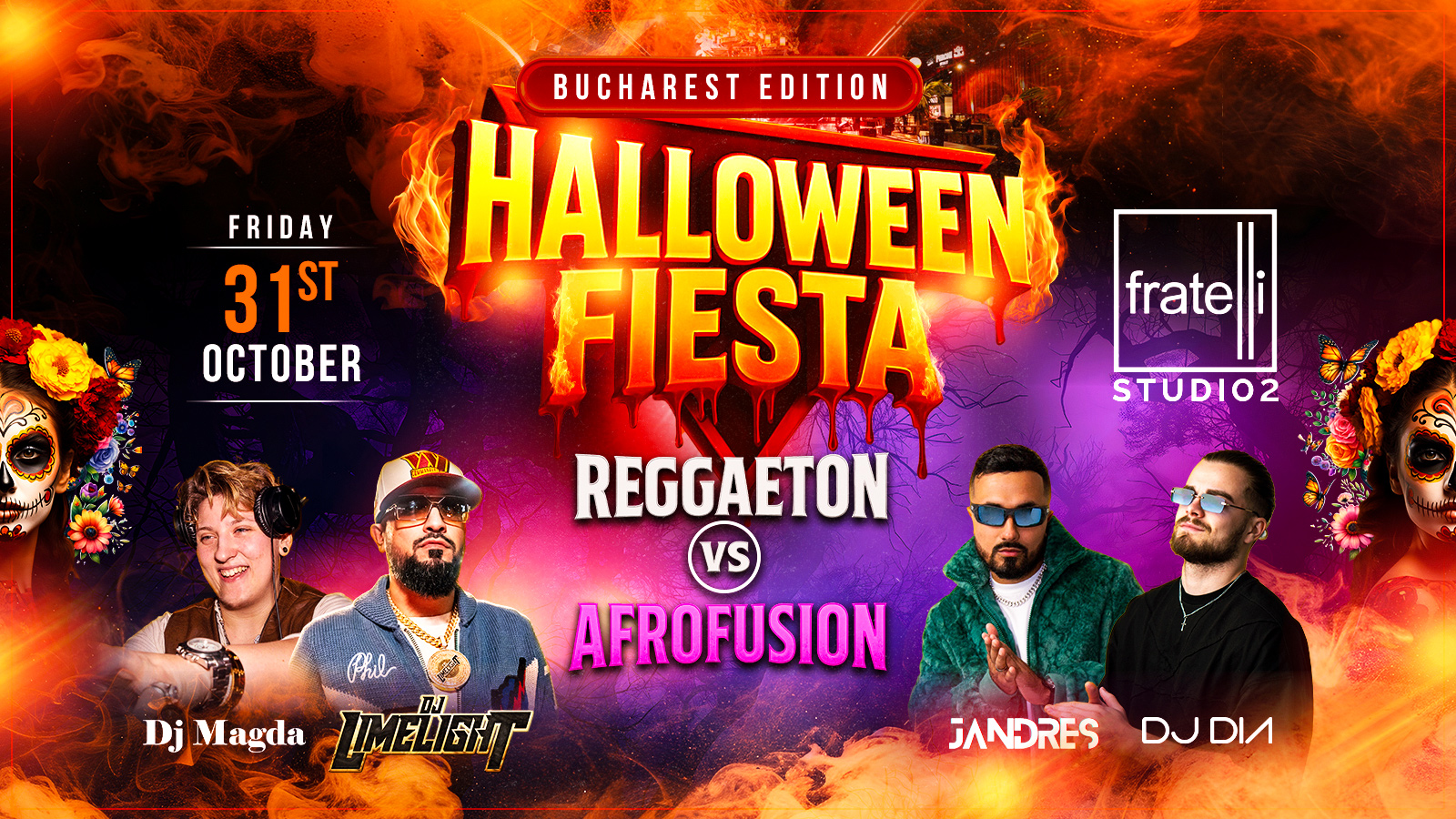 Halloween Fiesta @ Fratelli Bucharest – Reggaeton VS Afrofusion
