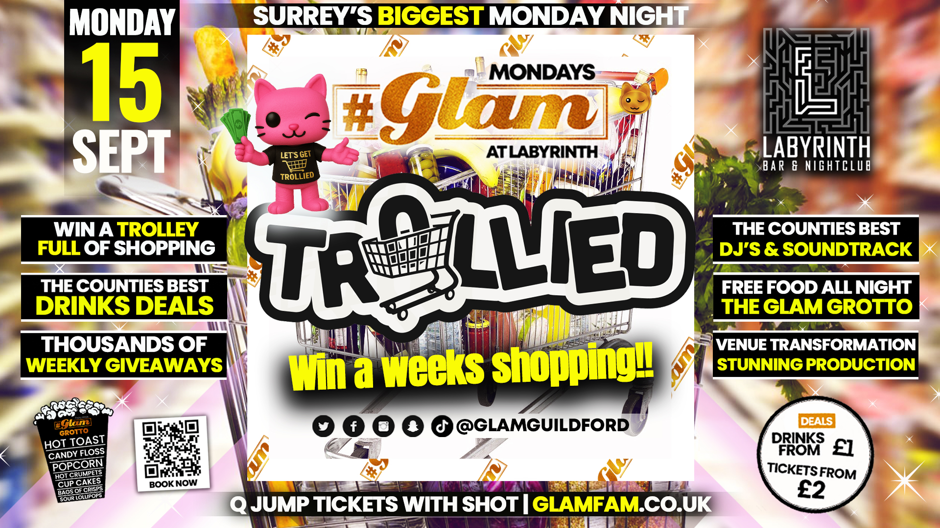 Glam FRESHSERS 🛒 LETS GET TROLLIED! 🛒  | 🚨TICKETS WILL SELL OUT EARLY 🚨Surrey’s Biggest Monday Night! 🤩