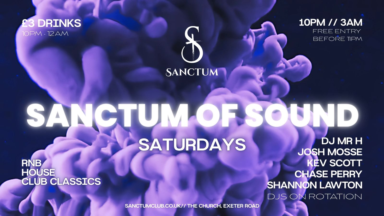 Sanctum of Sound – Saturdays 10pm – 3am
