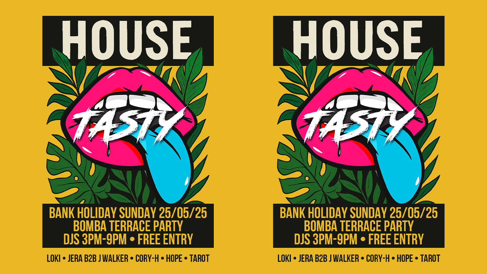 TASTY – House – Bank Holiday Sunday 25.05.25 – Bomba – Exeter