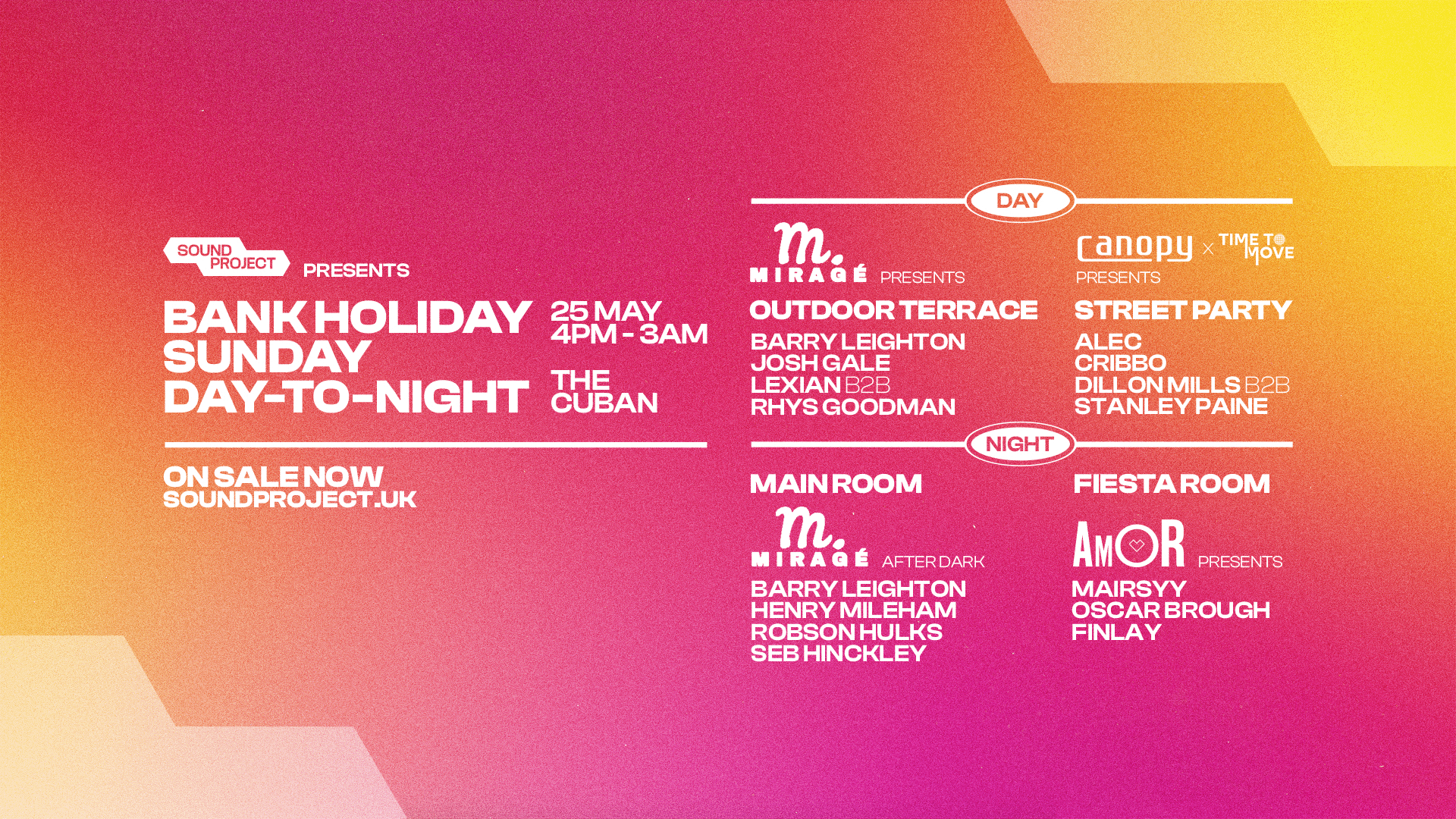 BANK HOLIDAY SUNDAY DAY TO NIGHT PARTY 💥