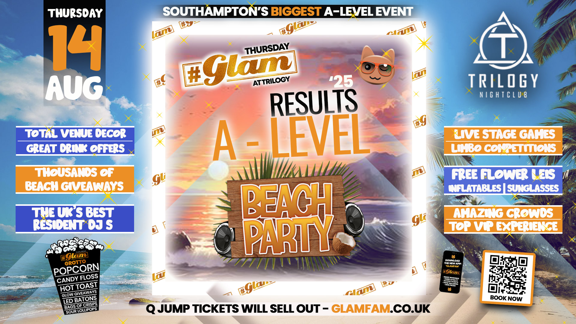 A – LEVEL RESULTS – BEACH PARTY! 😎 Glam Thursdays | Southampton’s Biggest Student Night!☀️