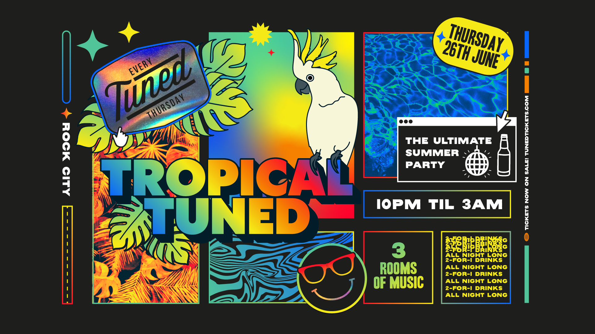 Tuned – Tropical Tuned! – Nottingham’s Biggest Student Night – 2-4-1 Drinks All Night Long – 26/06/25