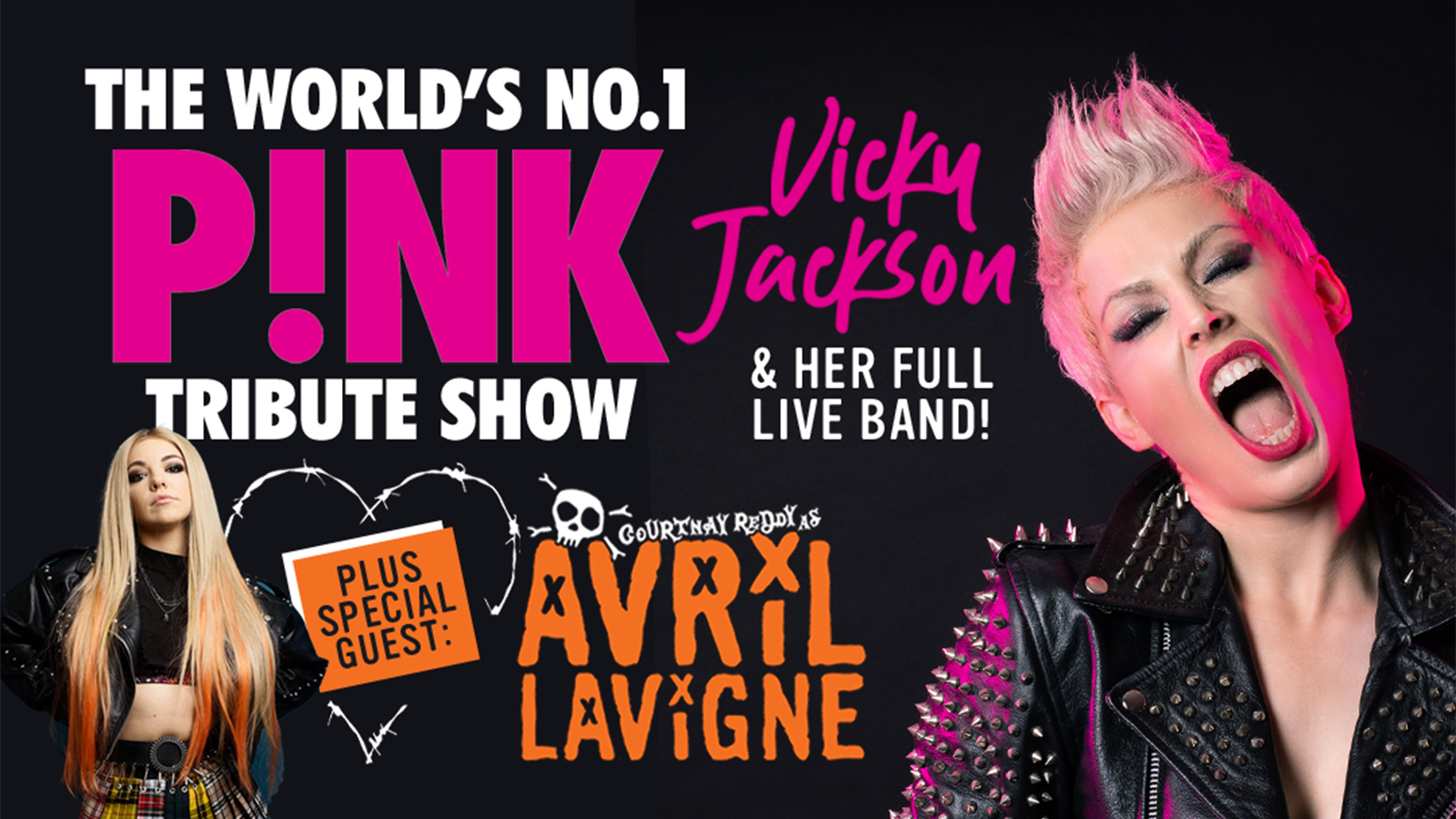 🚨 SOLD OUT! (RESALE TICKETS ONLY!) 💗 P!NK PARTY LIVE – starring VICKY JACKSON + her live band + SPECIAL GUEST Avril Lavigne tribute!