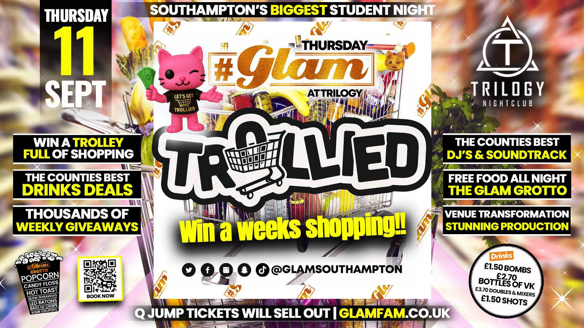Glam Thursdays | 🛒 LETS GET TROLLIED 🛒 Southampton’s Best Student Night 😻