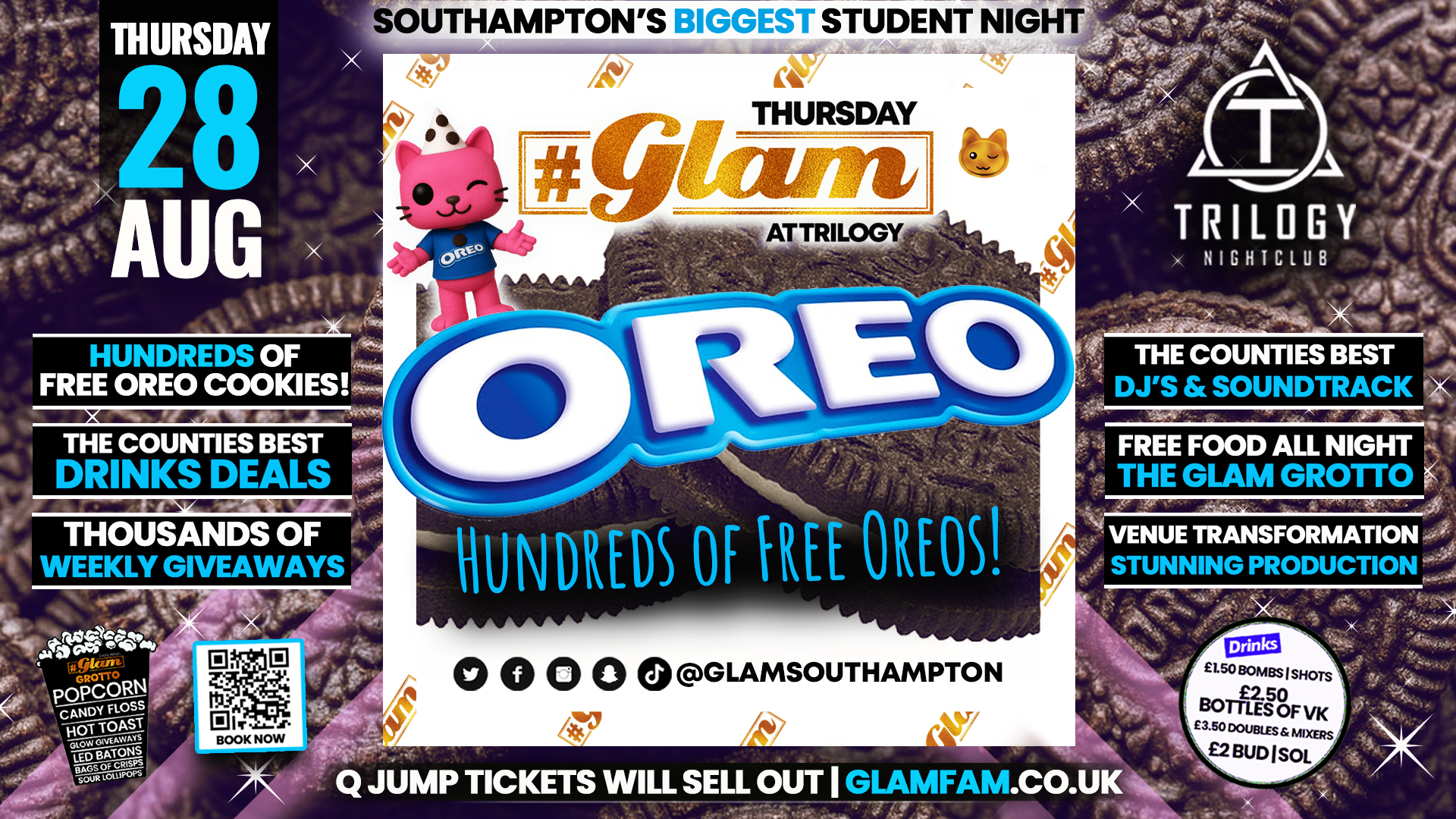 Glam Thursdays | 🍪 OREO PARTY 🍪 Southampton’s Biggest Week Night 😻