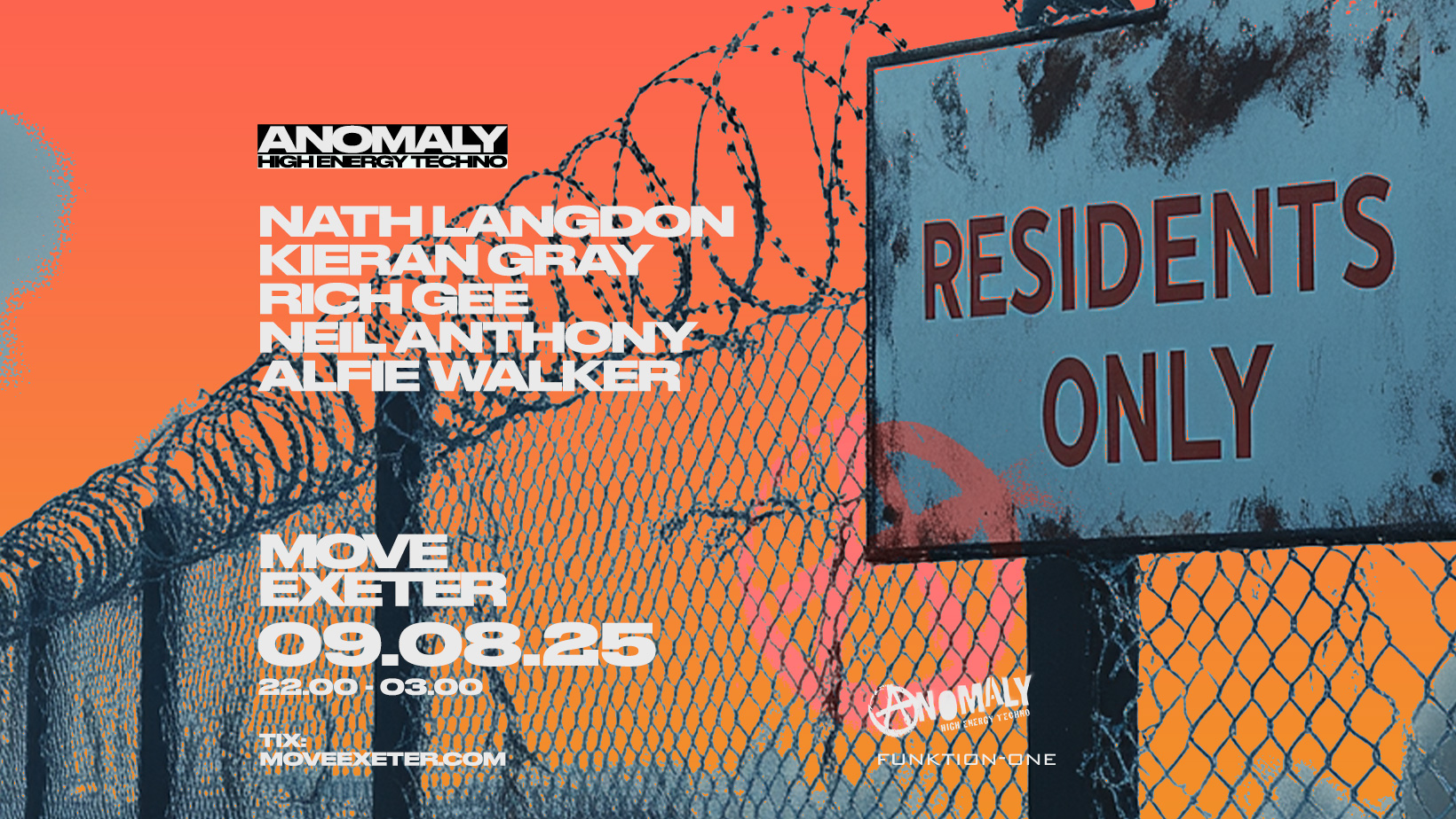 Anomaly Residents & Friends // Hard Techno // 09.08.25 // Move Exeter