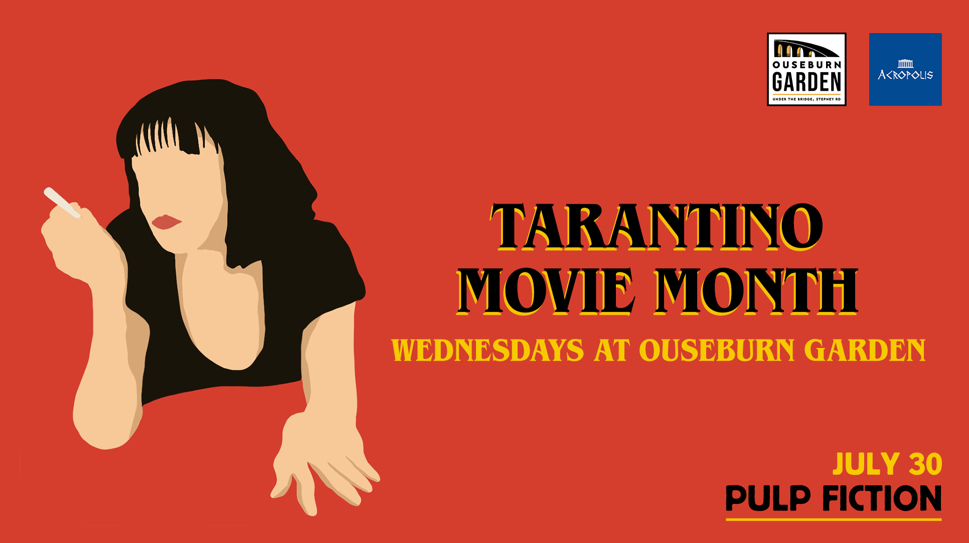 Tarantino Movie Month at Ouseburn Garden –  (PULP FICTION)