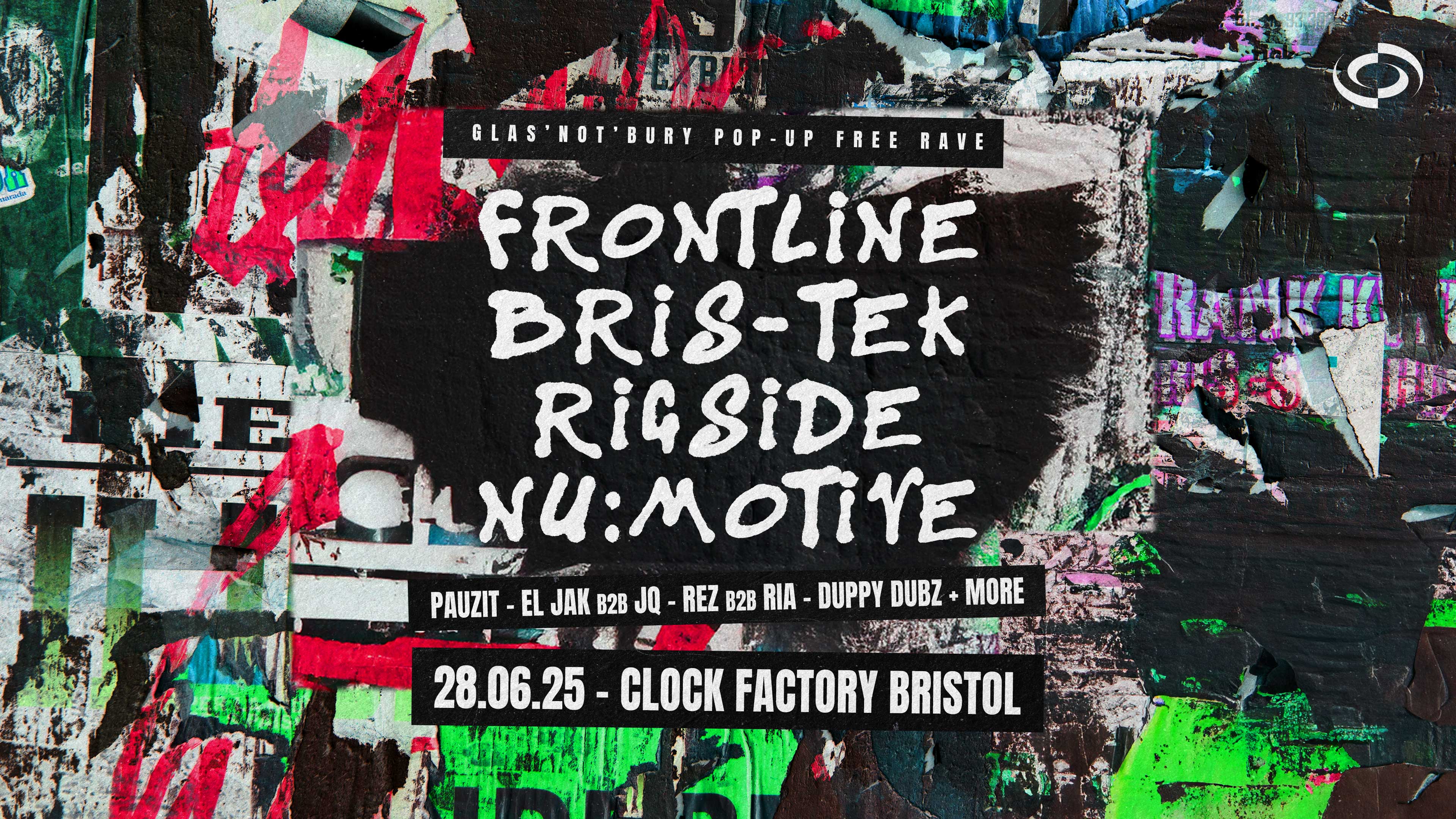 Glas’Not’Bury FREE Bristol Pop-Up Rave [UKG/140/Bass/DNB + More]