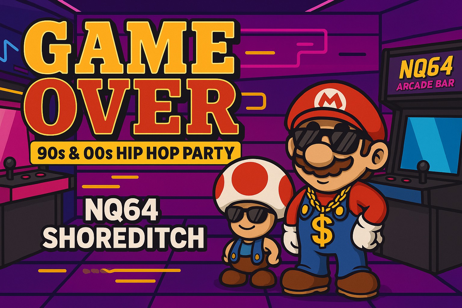 Game Over: 90s & 00s Hip Hop Party At NQ64