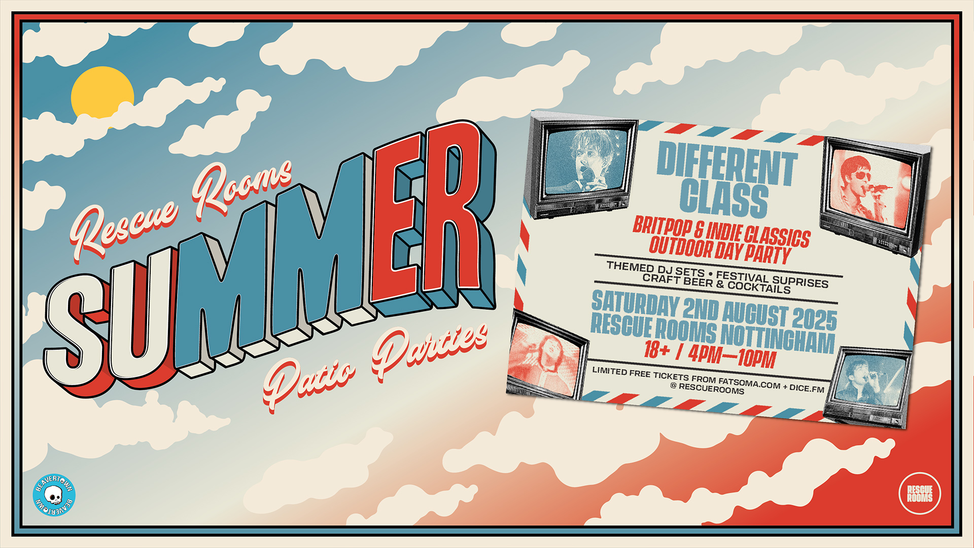 Different Class — Outdoor Day Party 💙 Rescue Rooms, Nottingham