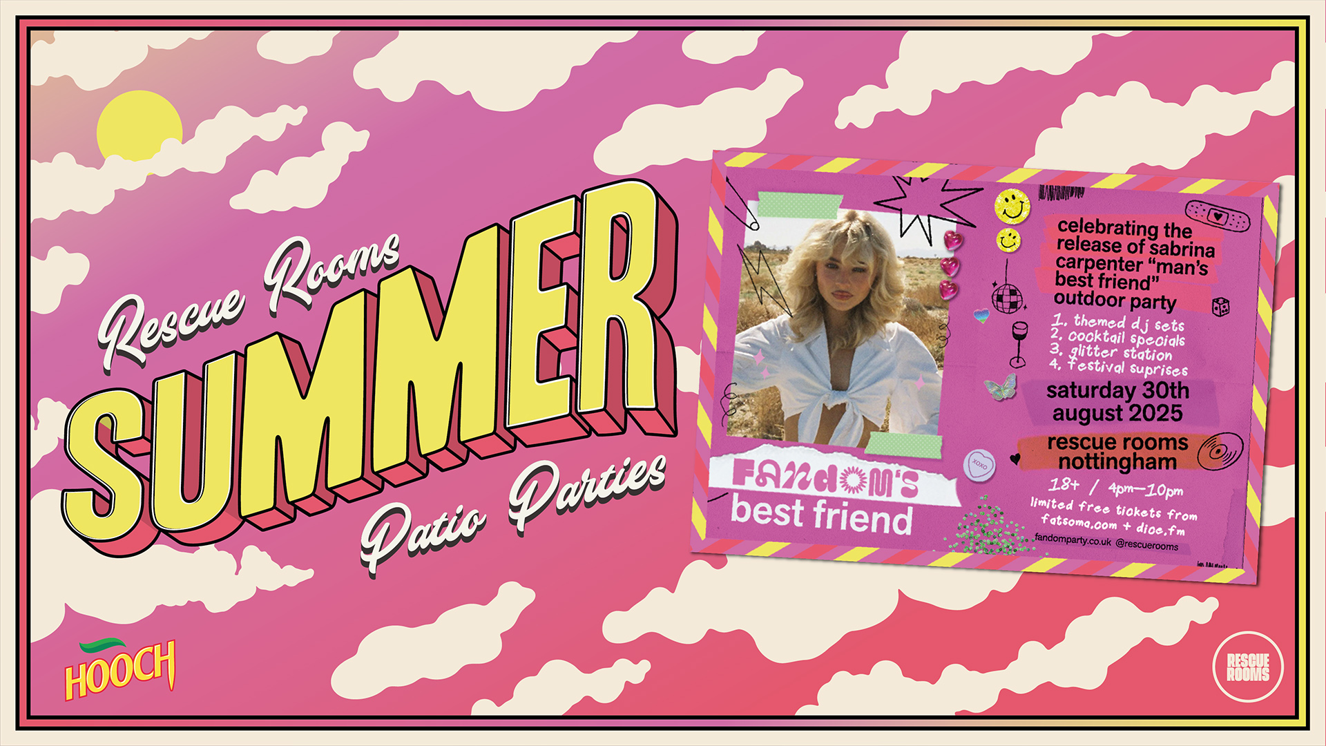 Fandom’s Best Friend — Outdoor Day Party 💖 Rescue Rooms, Nottingham