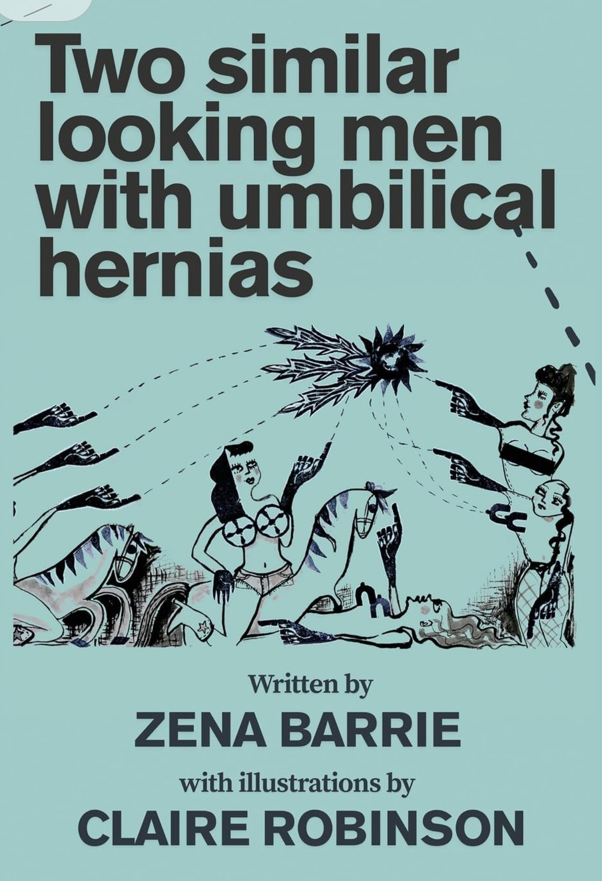 Two similar looking men with umbilical hernias- Book Launch