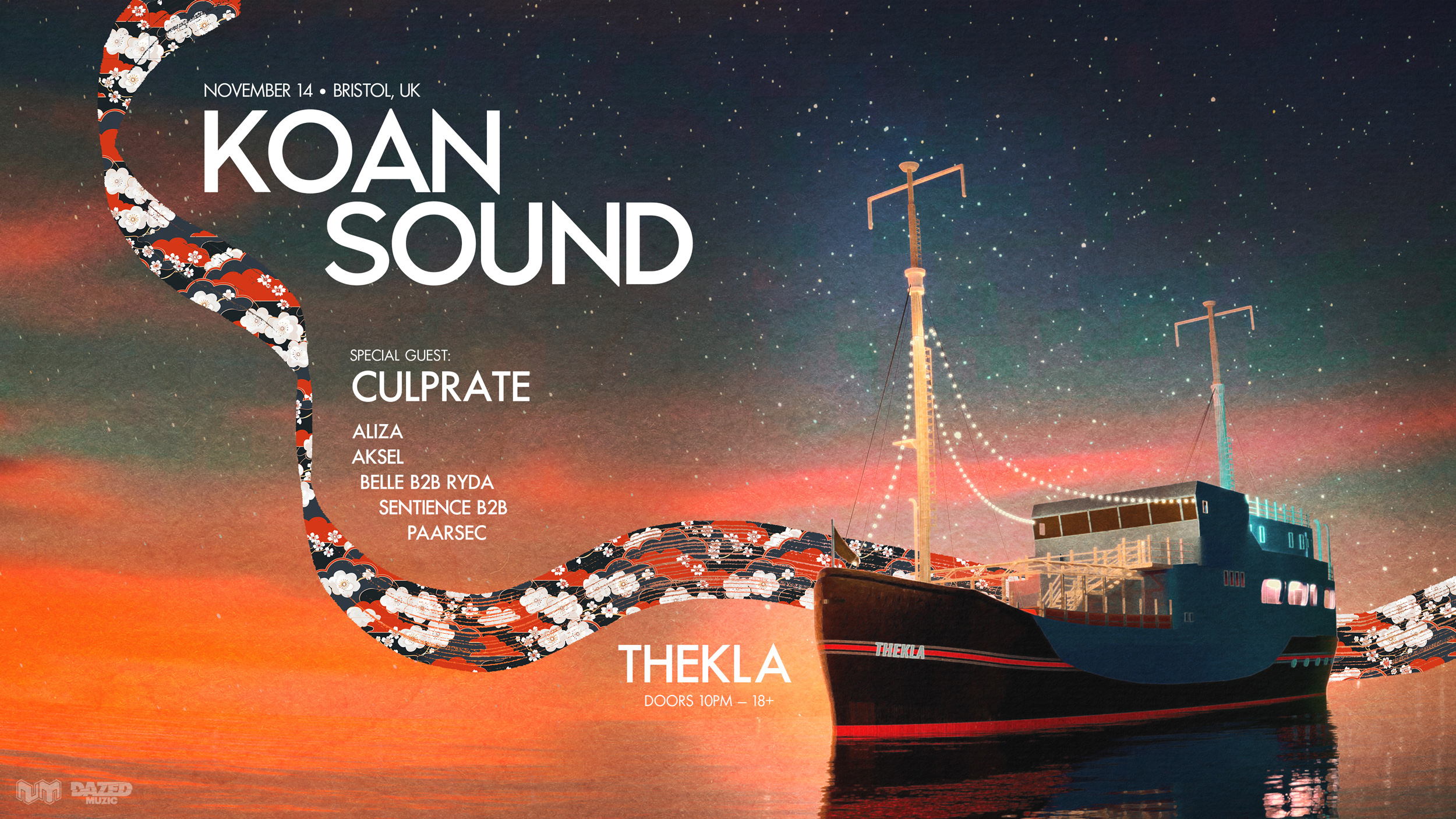 KOAN Sound + Special Guest: Culprate • Thekla Bristol