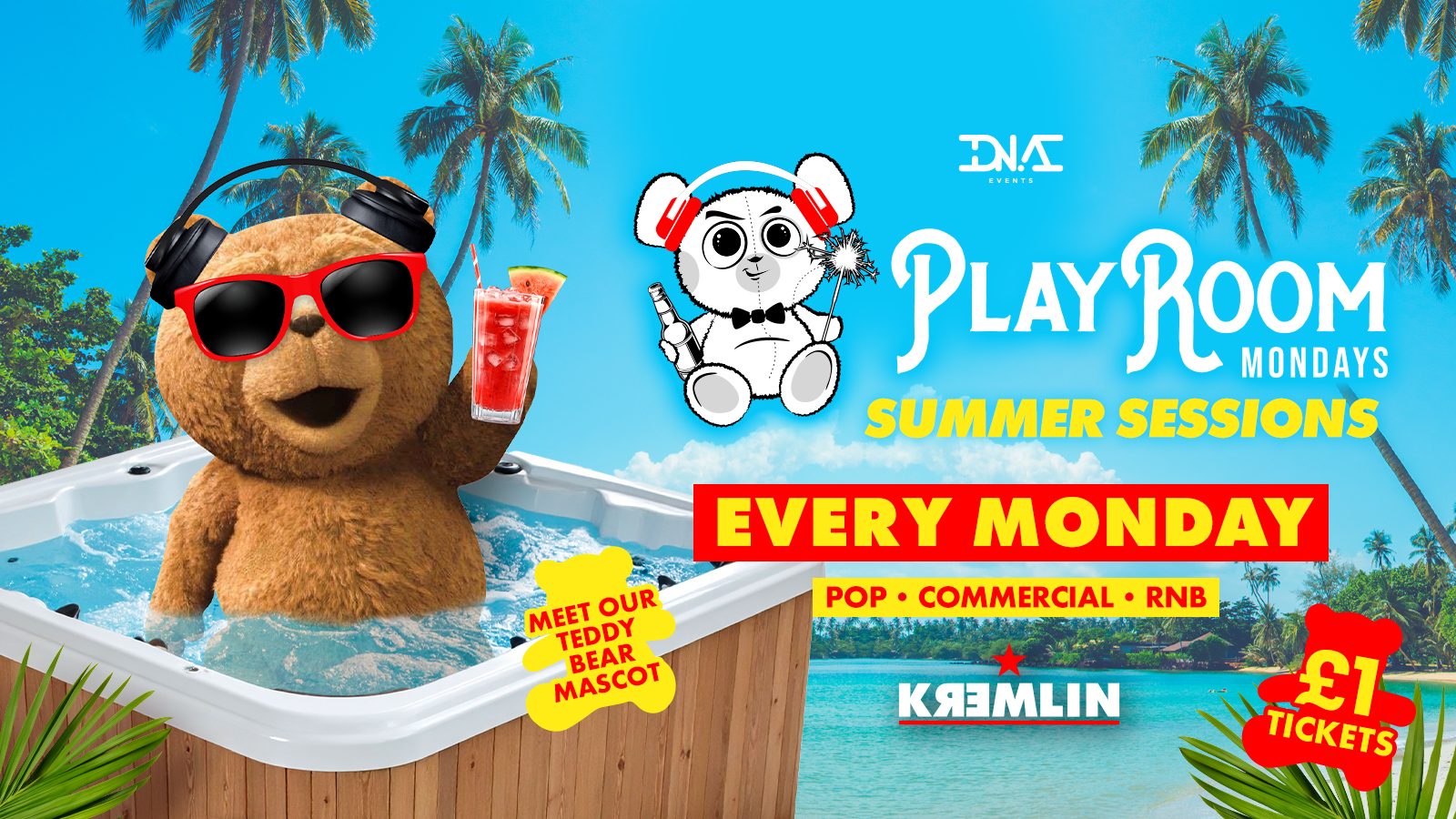 Playroom Mondays at Kremlin – £1 Entry & £3.50 Drinks 🐻