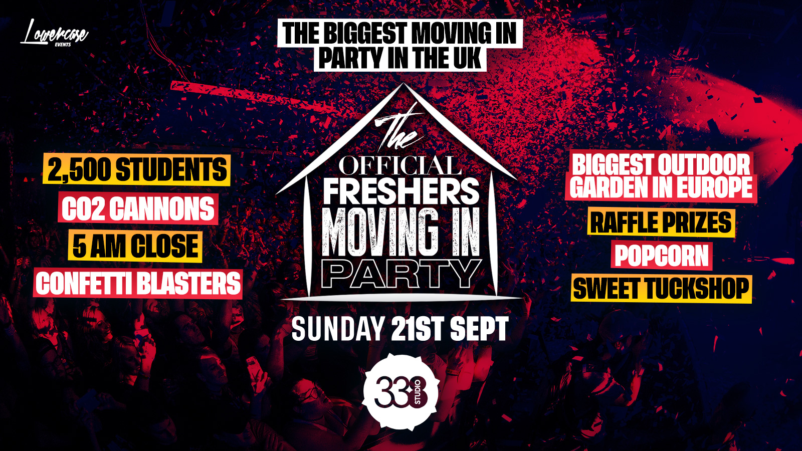 🚫SOLD OUT🚫 – THE OFFICIAL LONDON FRESHERS MOVING IN PARTY @ STUDIO 338 – LONDON FRESHERS WEEK 2025