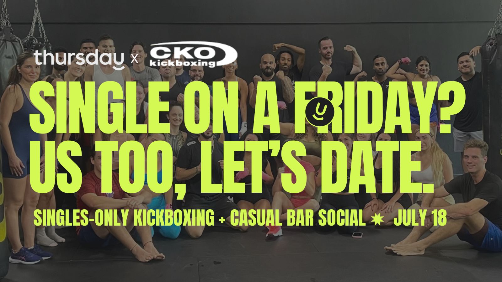 Friday | SINGLES SWEAT SESH 🥊 CKO KICKBOXING + River House Wine Bar | RIVER LANDING