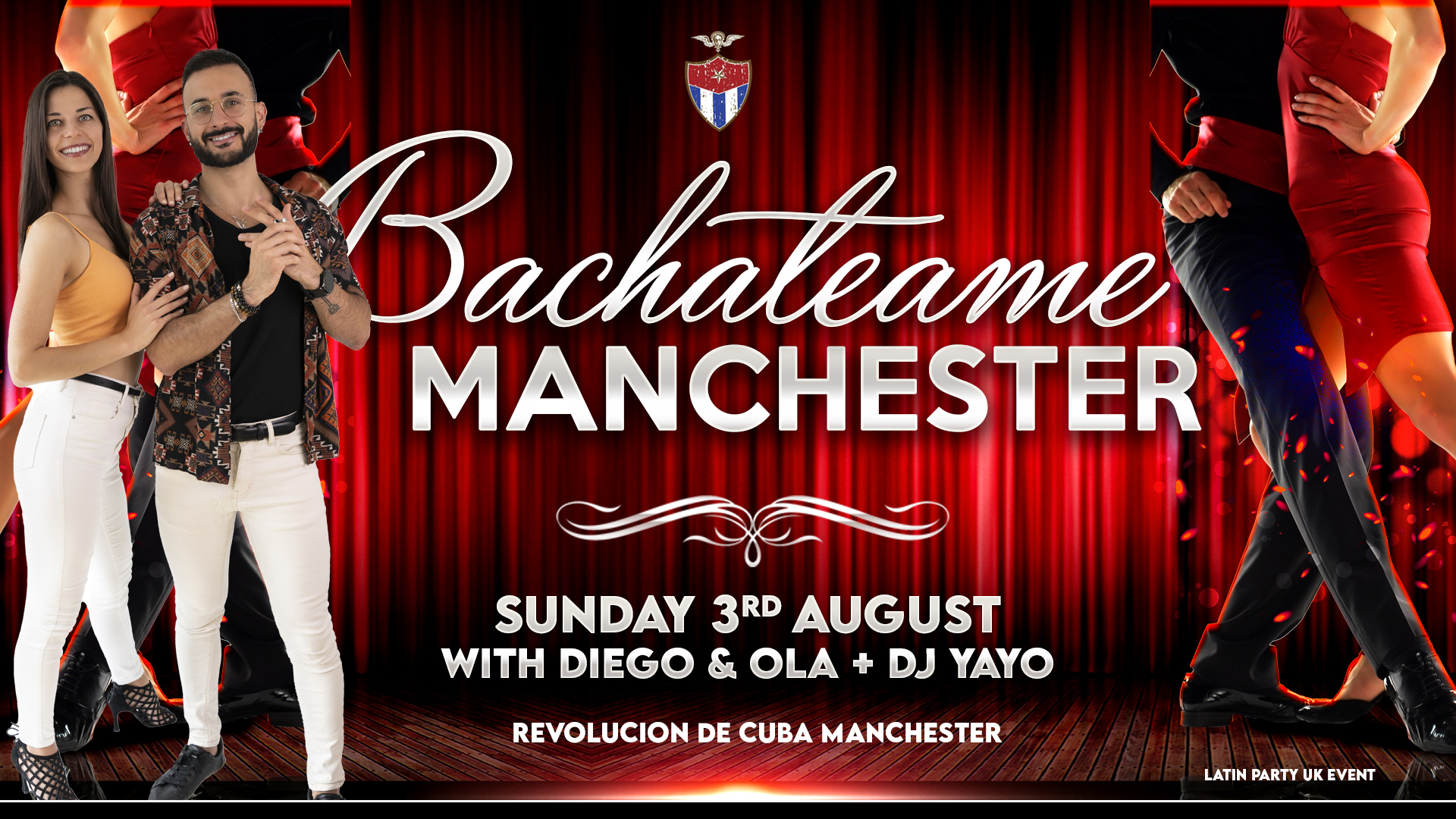 Bachateame Manchester – Sunday 3rd August | Revolution de Cuba