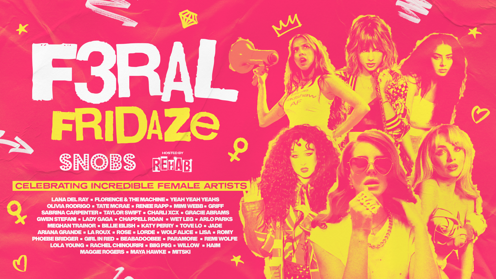 F3RAL FRIDAZE ♀ [TONIGHT]☀️ 1st Aug  SUMMER SPECIAL☀️ hosted by Rehab Friday @ Snobs Birmingham 🤟 01/08