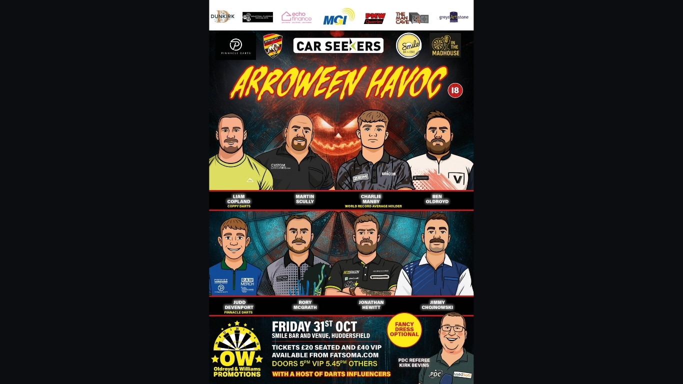 🎯 OW PROMOTIONS PRESENTS: ARROWEEN HAVOC – DARTS EVENT 🎯