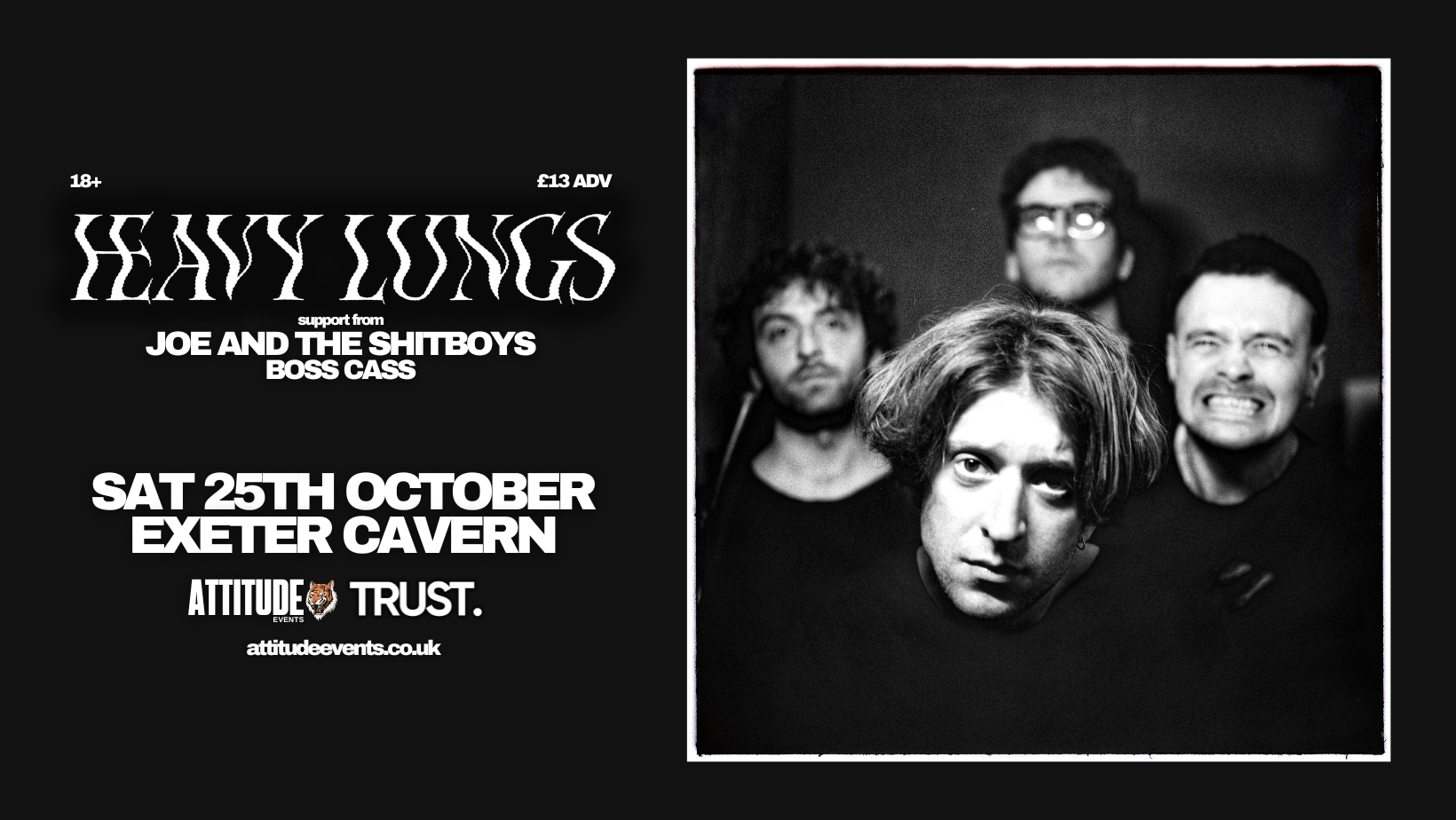 Heavy Lungs ✘ Joe & The Shitboys ✘ Boss Cass @ Cavern, Exeter
