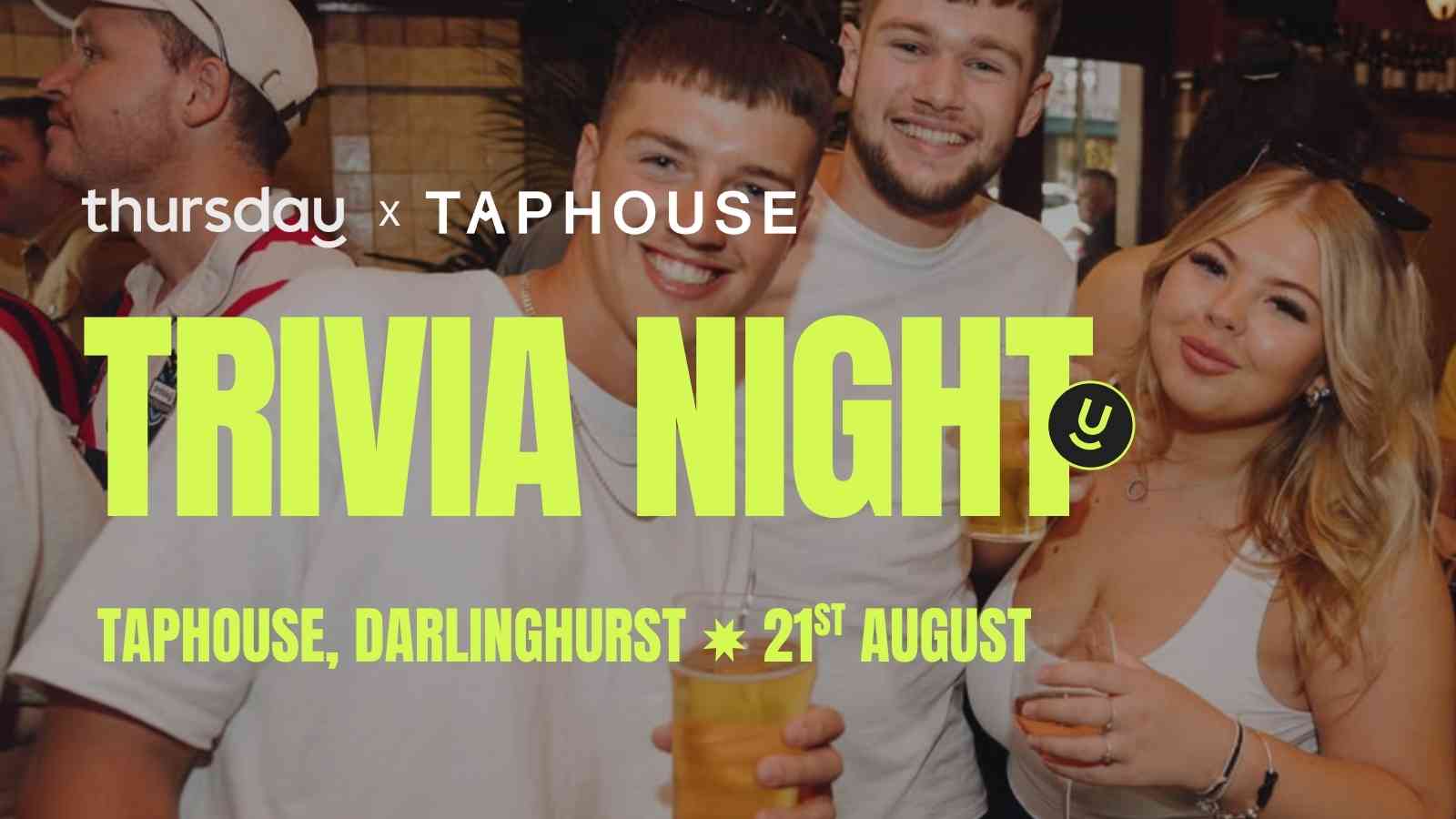 Thursday | Singles Trivia Night | Taphouse, Darlinghurst