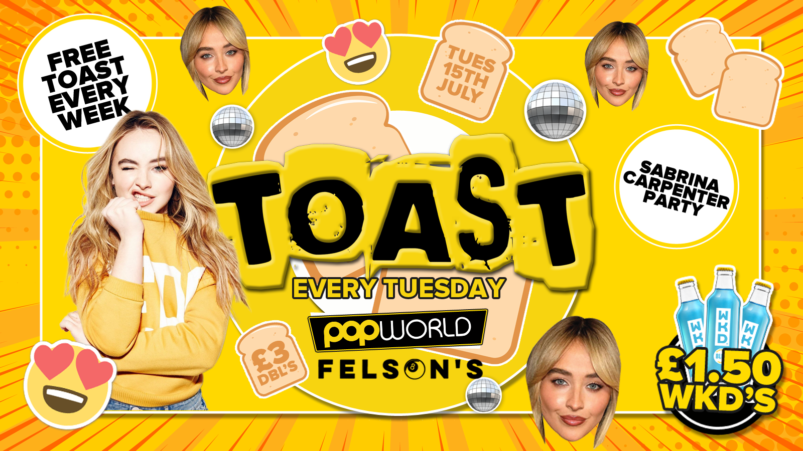 Toast • Sabrina Carpenter Party & Giveaway • Popworld