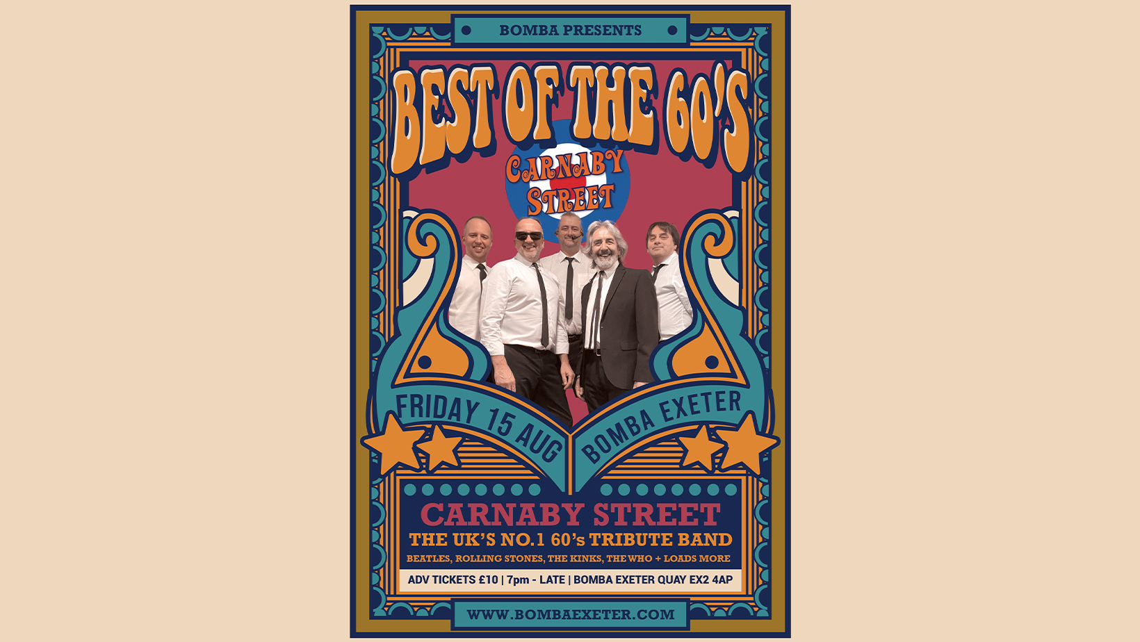 BEST OF THE 60’s TRIBUTE: Carnaby Street | 15.08.25 Bomba Exeter