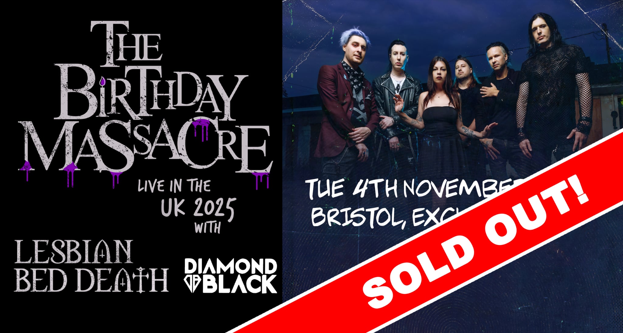 SOLD OUT!! THE BIRTHDAY MASSACRE  2025 UK TOUR – Bristol