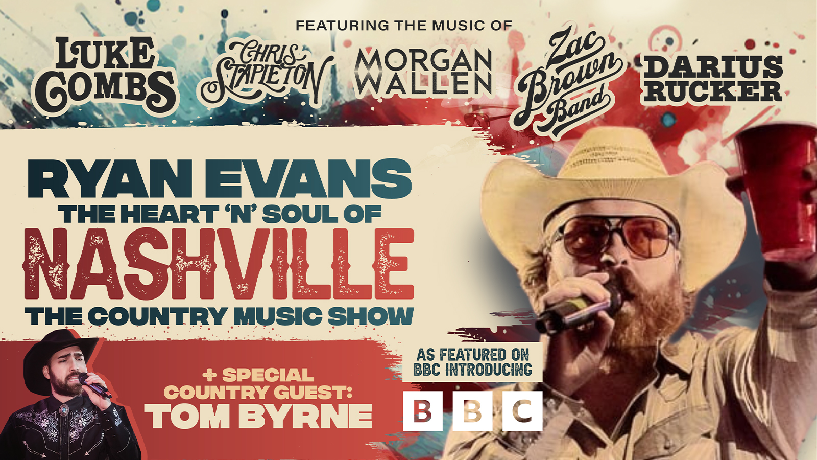 THIS SUNDAY! 🤠 Nashville Country Show starring Ryan Evans and his live band