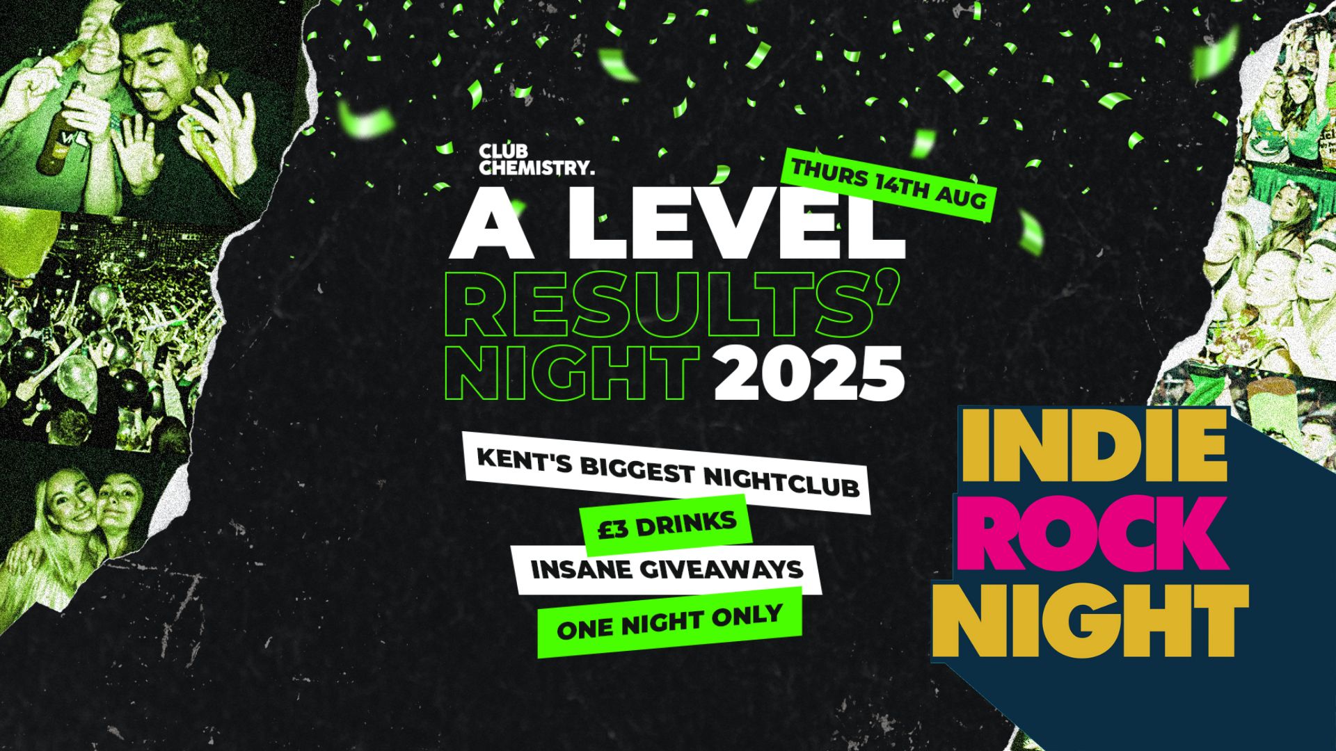 🎓 A-LEVEL RESULTS’ NIGHT 2025 | CLUB CHEMISTRY CANTERBURY  – 🚨LAST FEW TICKETS LEFT 🚨