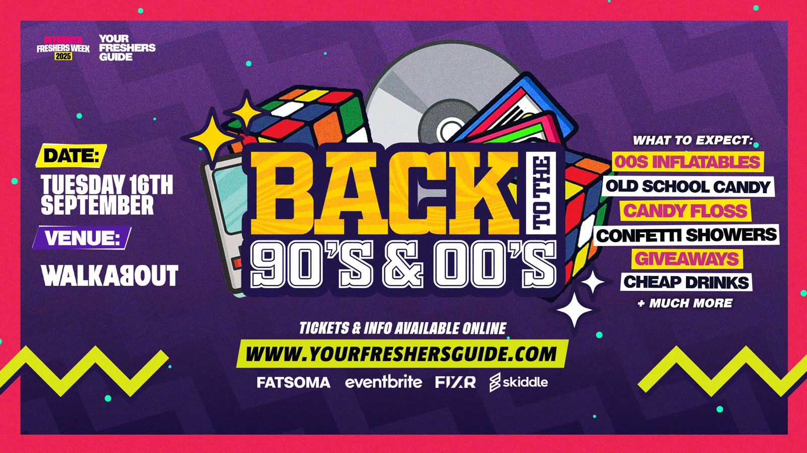 Back to the 90s & 00s | Plymouth Freshers 2025
