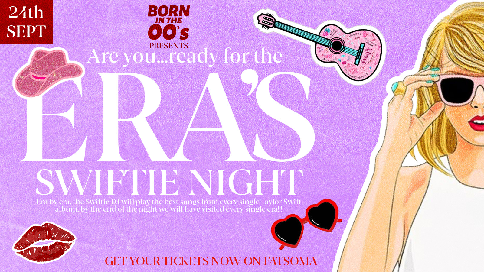 💫 💕 BORN IN THE 00s Presents… ERA’S! SWIFTIE NIGHT 💕 💫  GLITTER-FILLED JOURNEY THROUGH EVERY ICONIC TAYLOR SWIFT ERA! | WEDNESDAY 24th SEPTEMBER @ THE POINTS / PASSING CLOUDS / FILTHY’S / WEDNESDAY FRESHERS TOUR EVENT 4 | NORTHUMBRIA FRESHERS WEEK