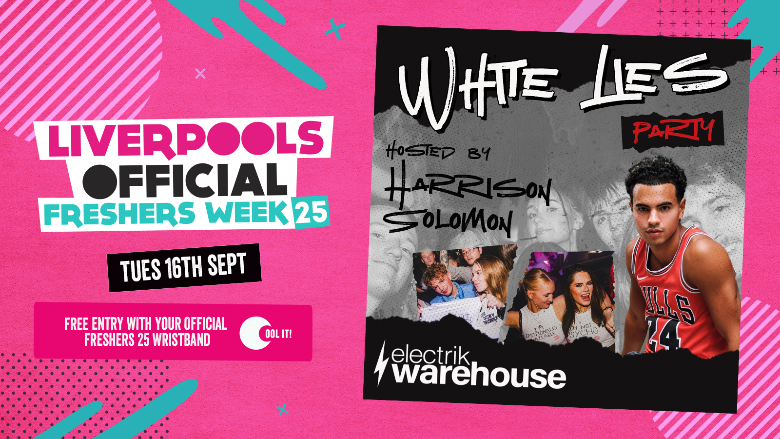 DAY 3 – OFFICIAL EVENT 1 – THE WHITE LIES PARTY ⚪🖊️🗣️ hosted by HARRISON aka Yung Bull  – LOVE ISLAND 🌴🪩