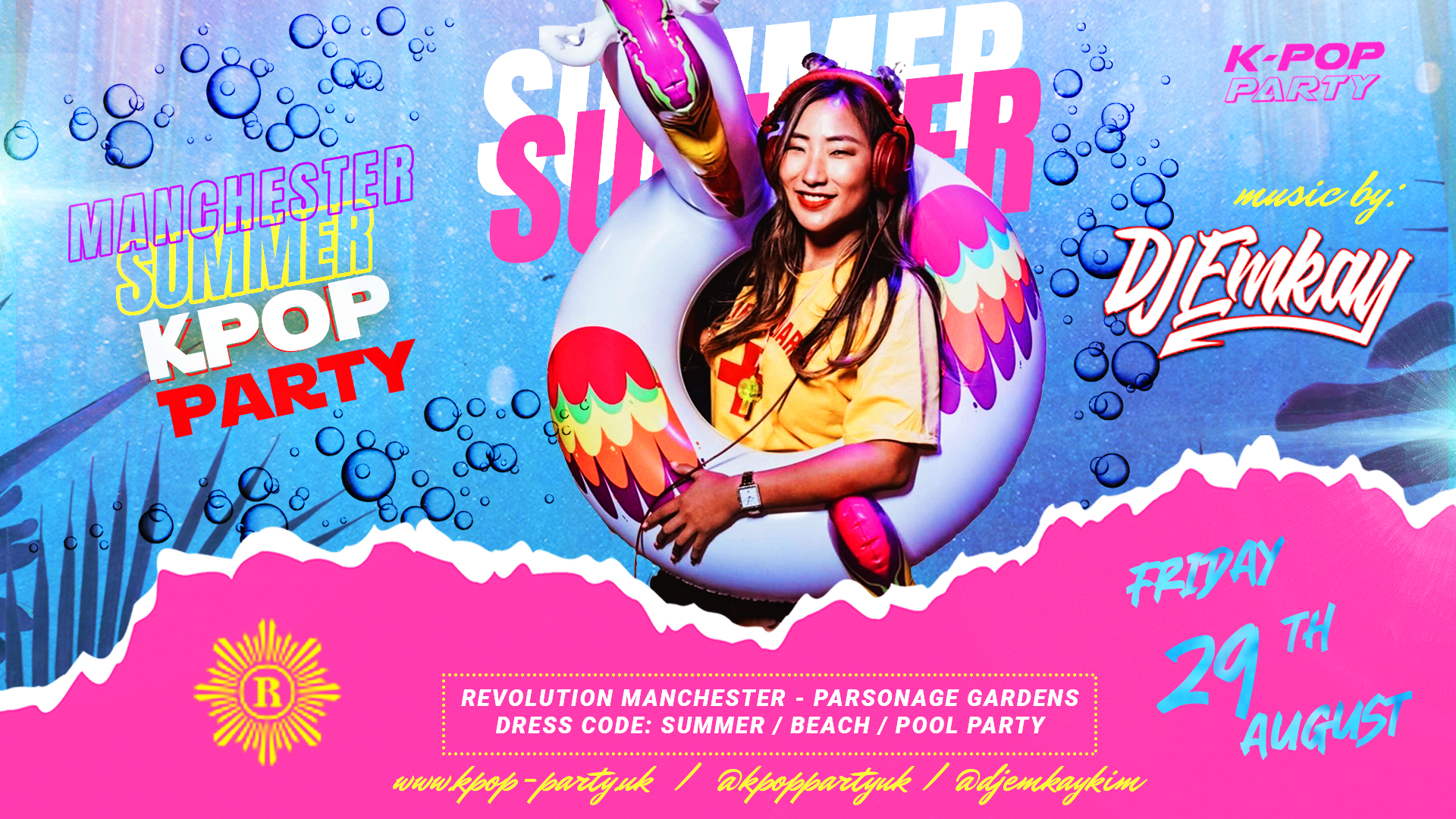 Manchester K-POP  Summer Party with DJ EMKAY – Friday 29th August